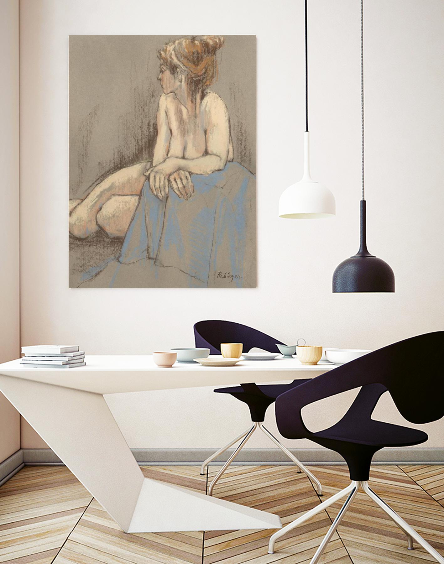 After the Bath by Bram Rubinger on GIANT ART - beige figurative corps nu