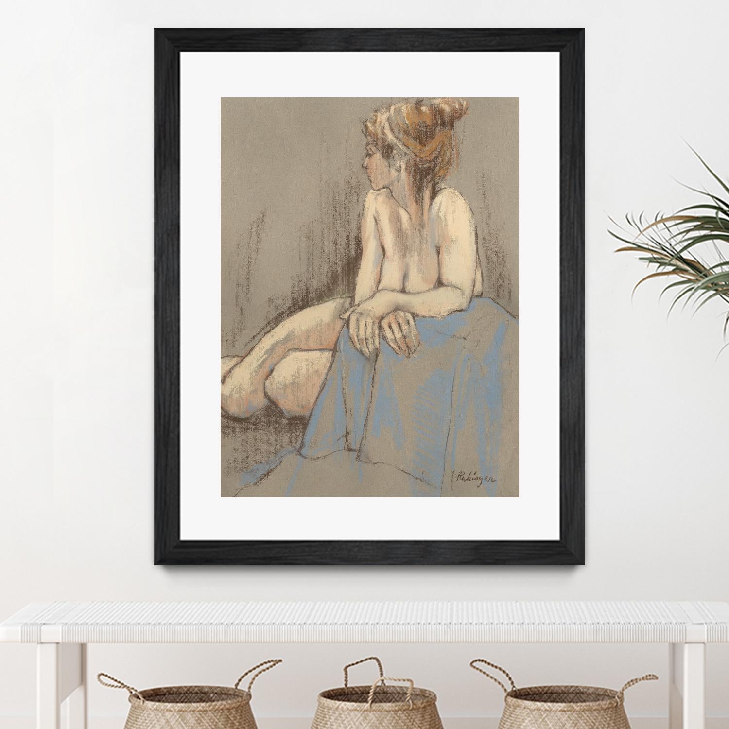 After the Bath by Bram Rubinger on GIANT ART - beige figurative corps nu