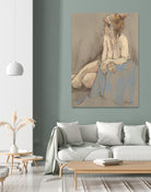 After the Bath by Bram Rubinger on GIANT ART - beige figurative corps nu