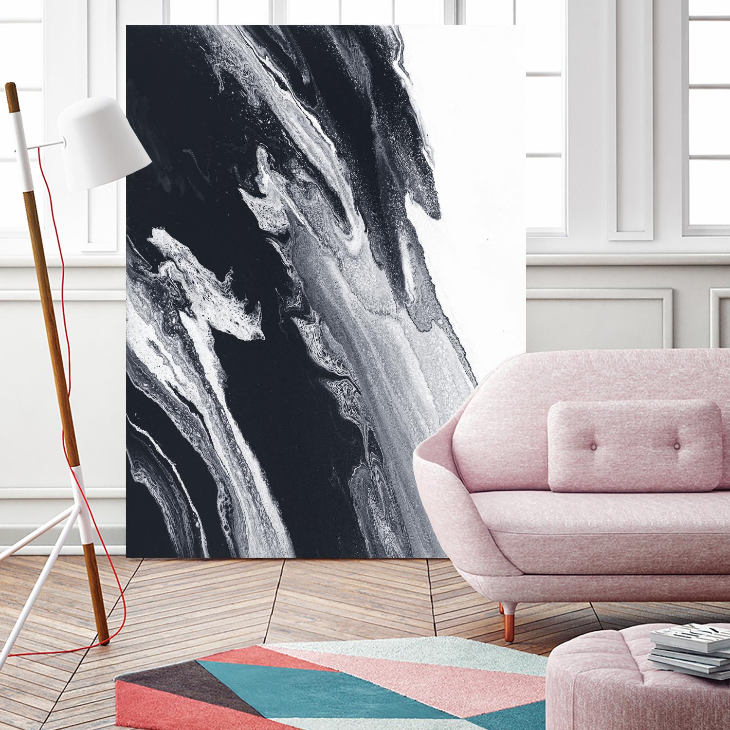 Azure Gold by Alyson Mccrink on GIANT ART - black black & white transparence