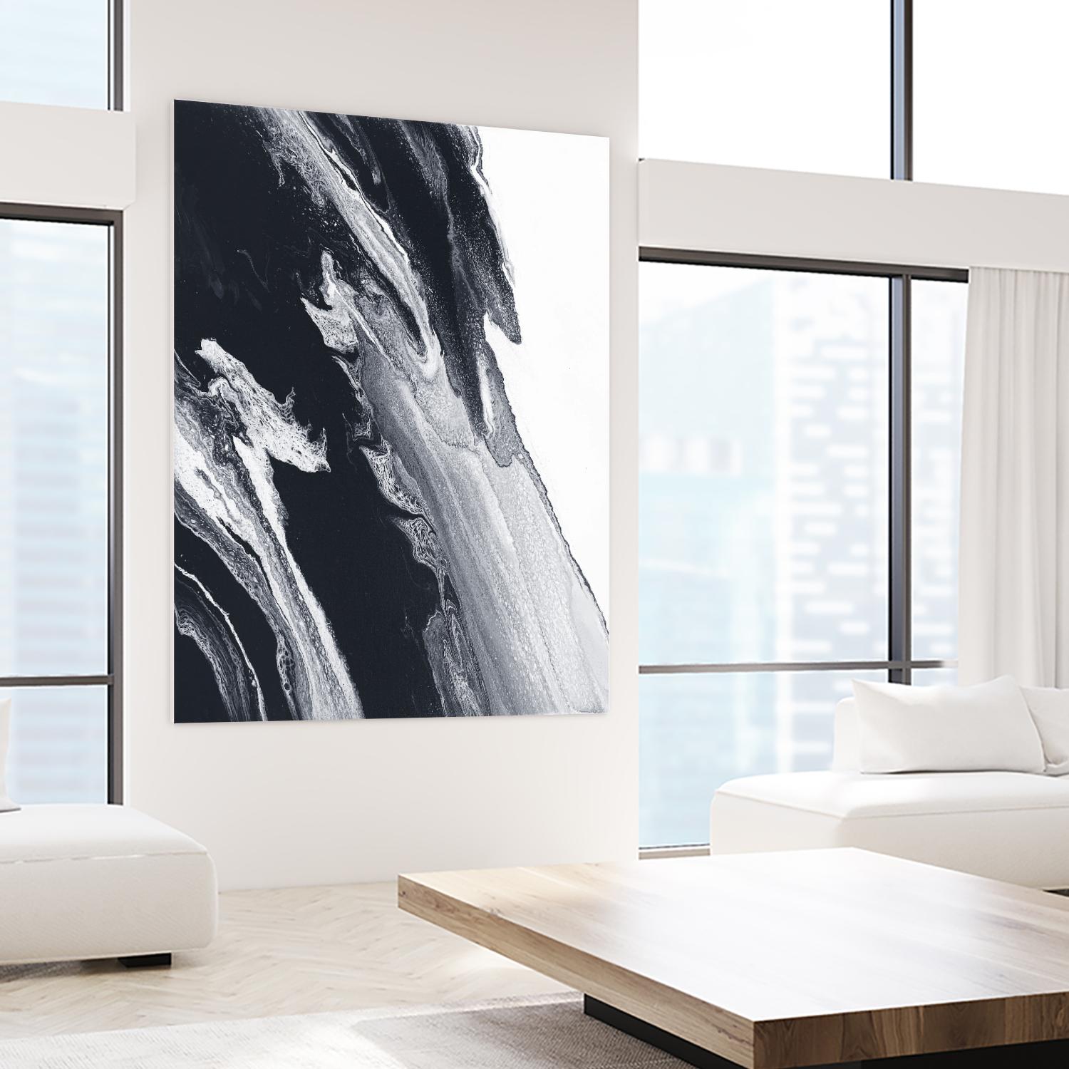 Azure Gold by Alyson Mccrink on GIANT ART - black black & white transparence