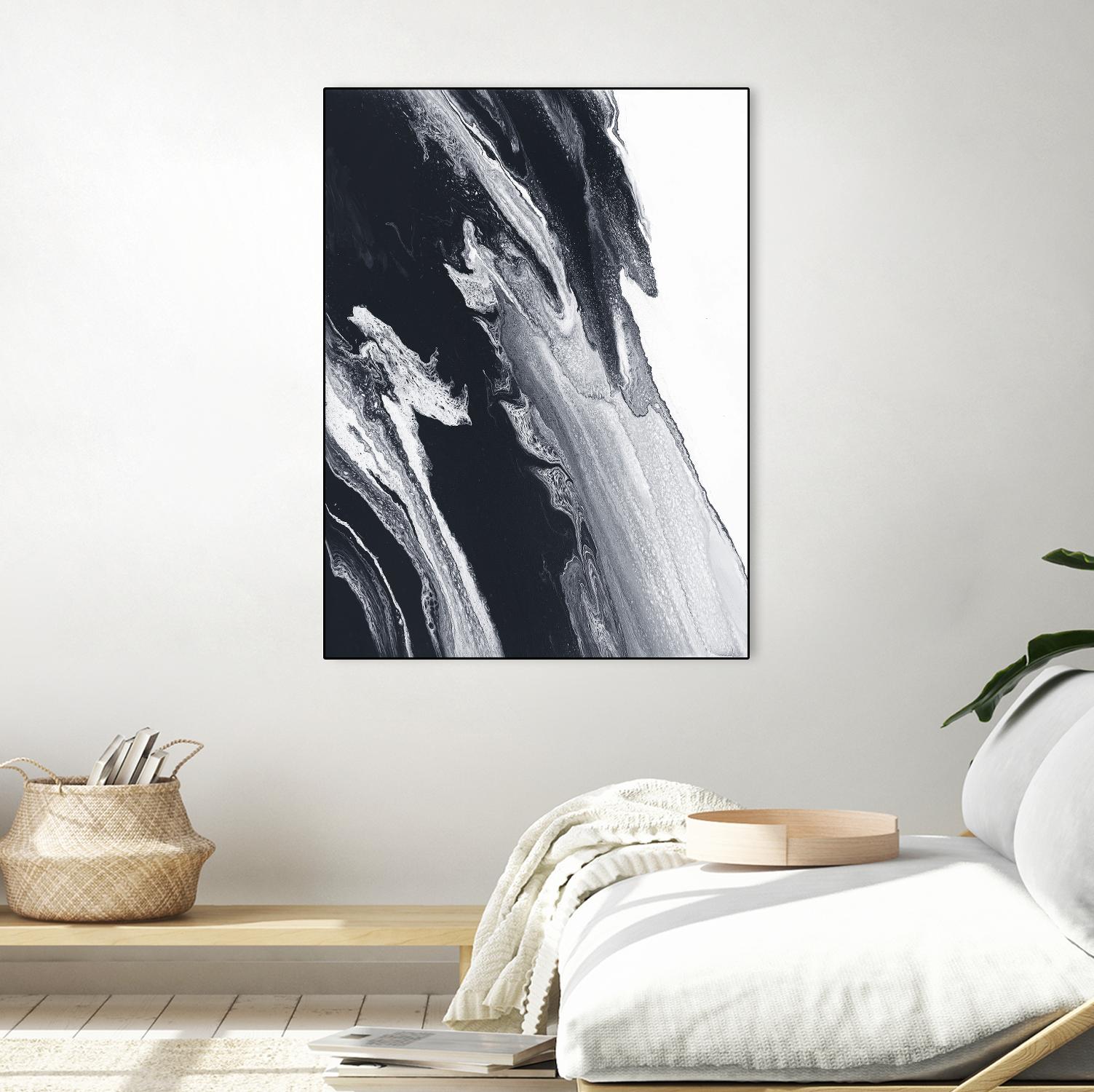 Azure Gold by Alyson Mccrink on GIANT ART - black black & white transparence