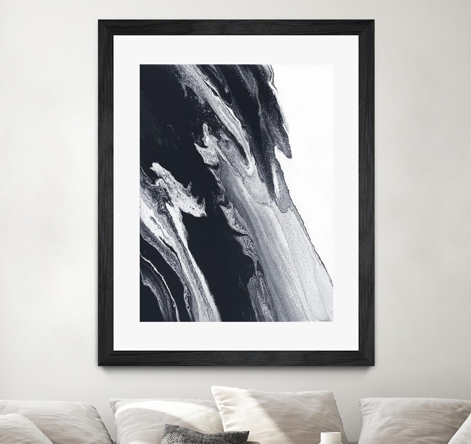 Azure Gold by Alyson Mccrink on GIANT ART - black black & white transparence