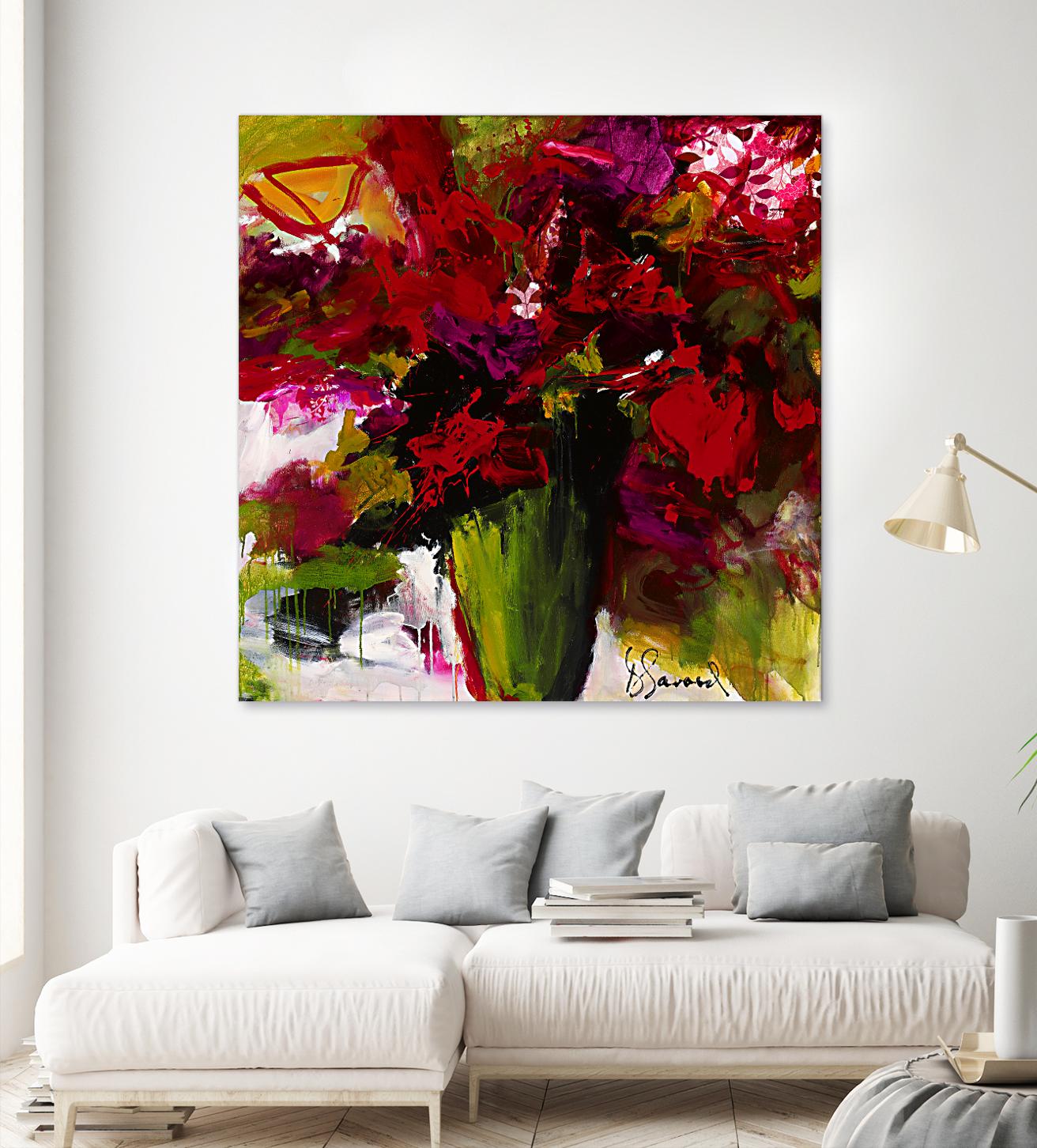 Fleur du Paradis by Doris Savard on GIANT ART - green floral