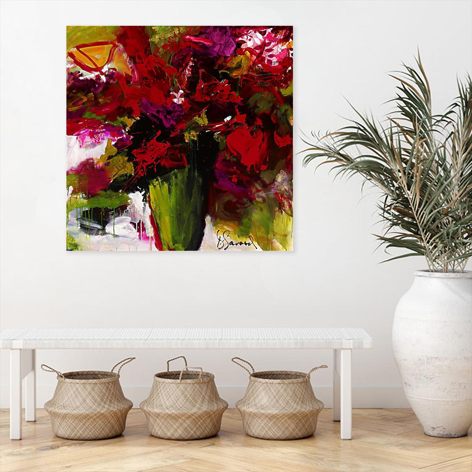 Fleur du Paradis by Doris Savard on GIANT ART - red flowers canadian painters