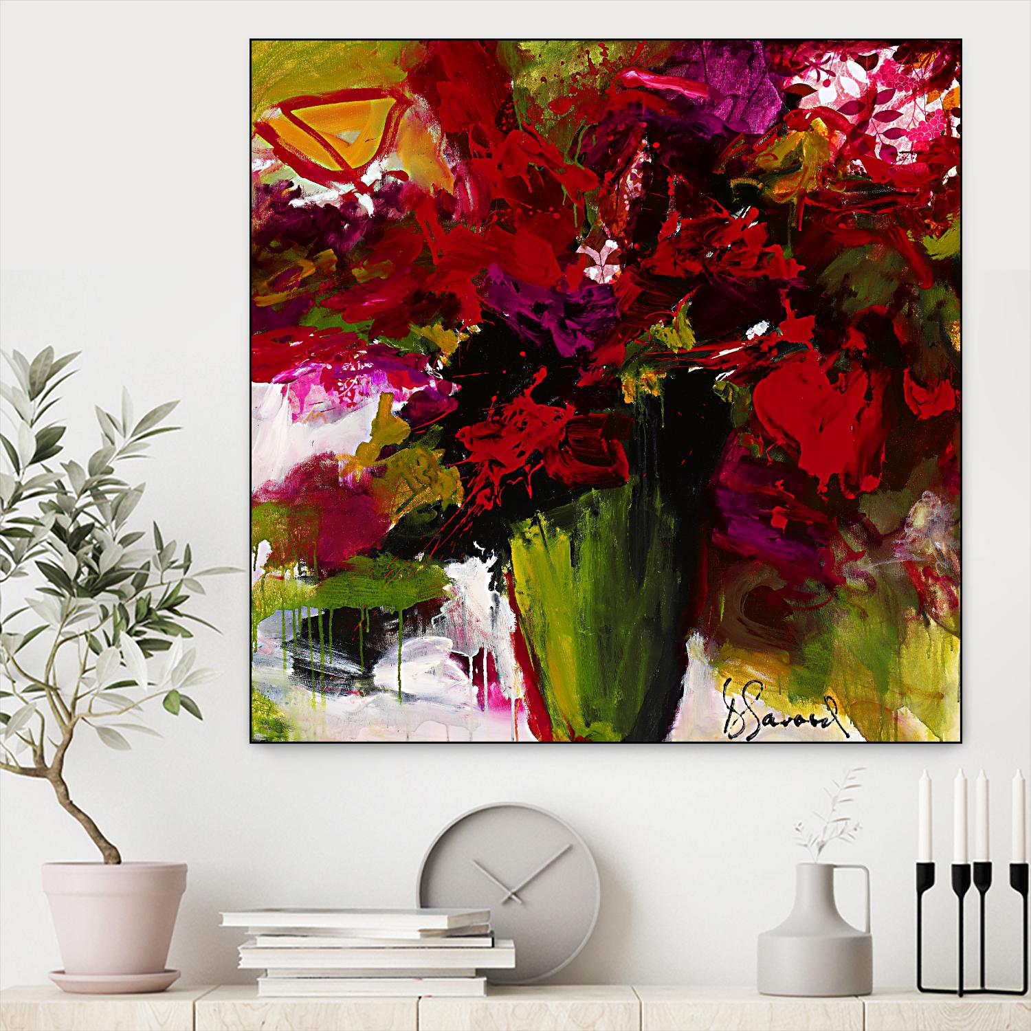Fleur du Paradis by Doris Savard on GIANT ART - green floral