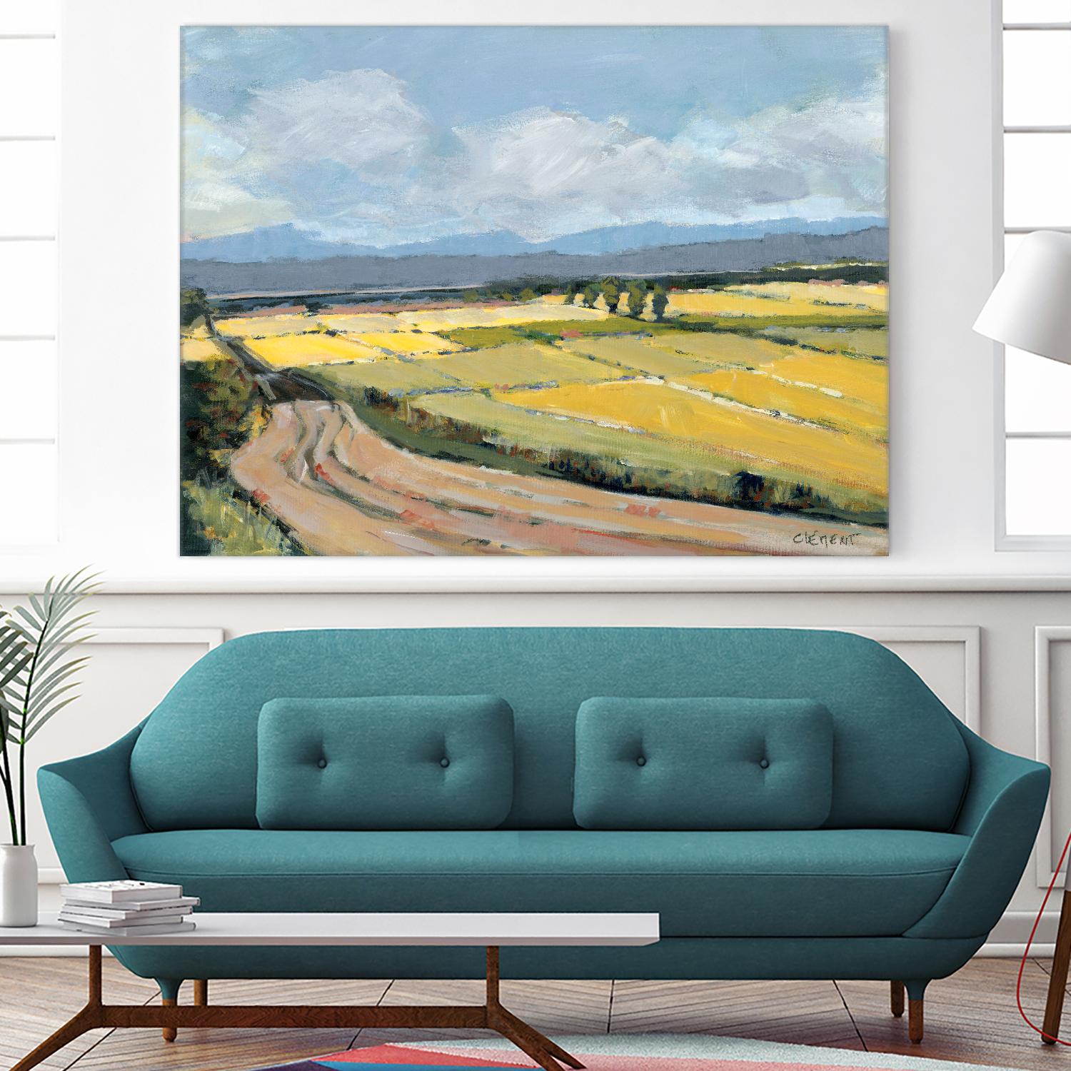 Summer Landscape by Jacques Clement on GIANT ART - blue landscape