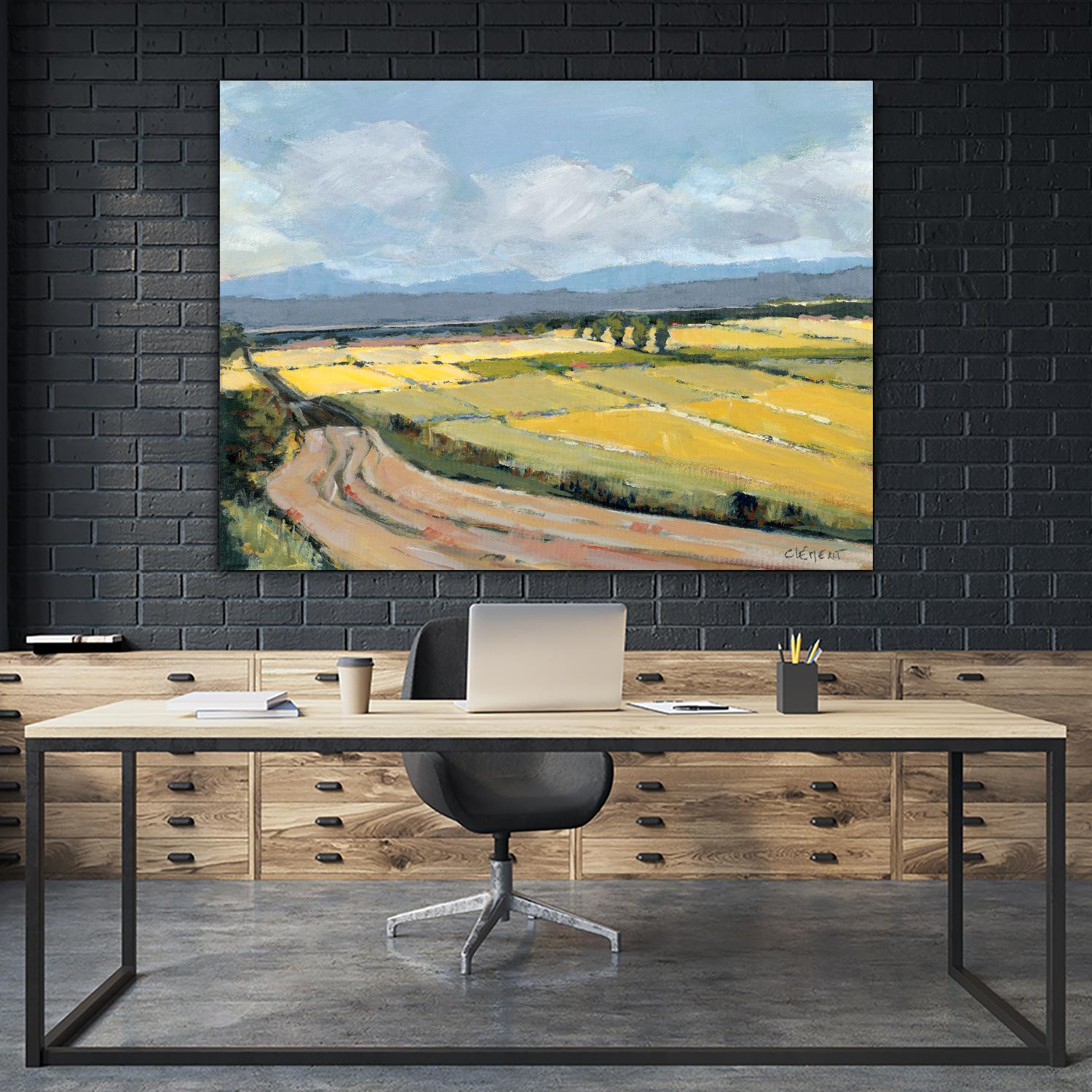 Summer Landscape by Jacques Clement on GIANT ART - blue landscape