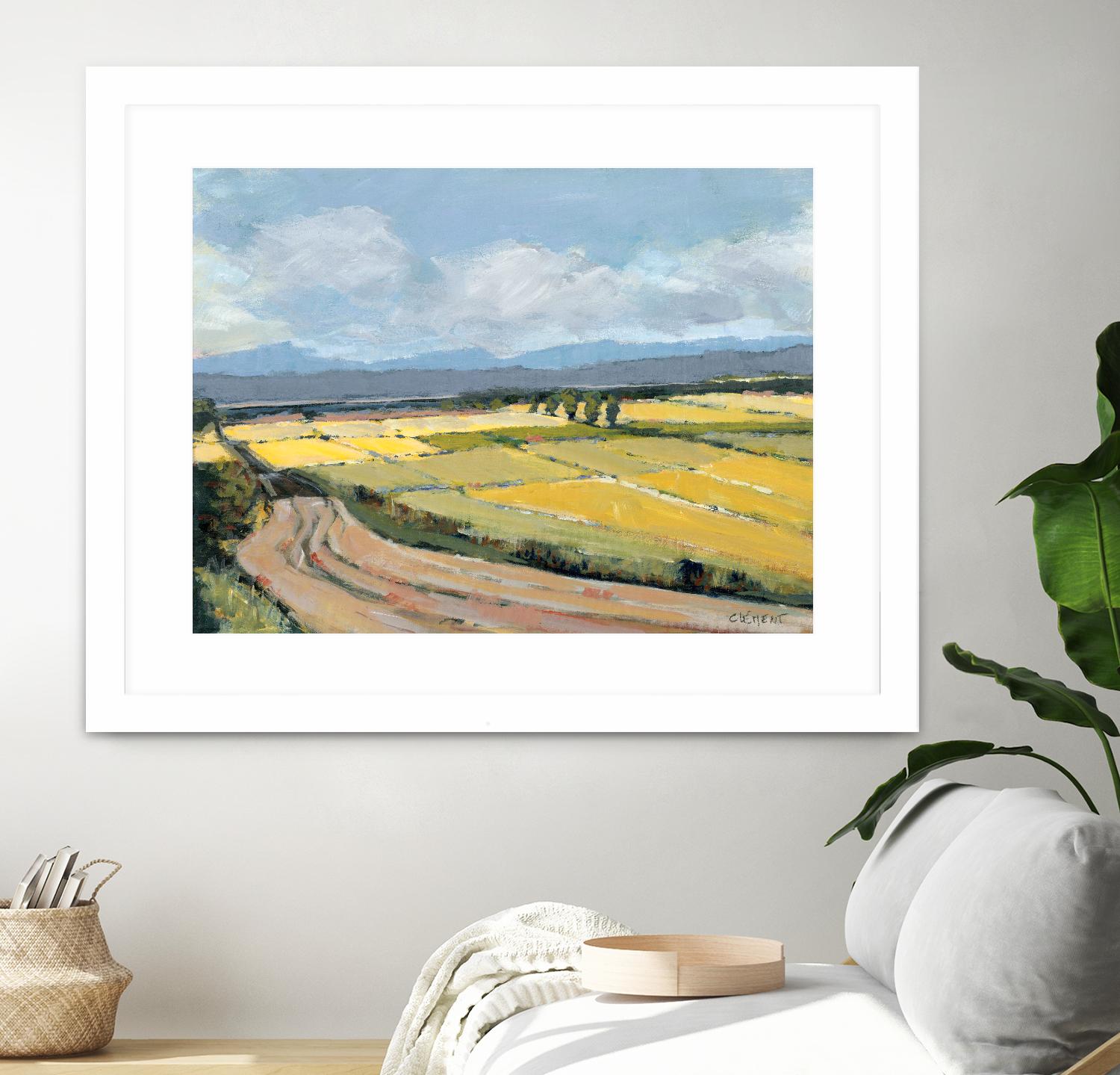 Summer Landscape by Jacques Clement on GIANT ART - pink landscape artistes du québec