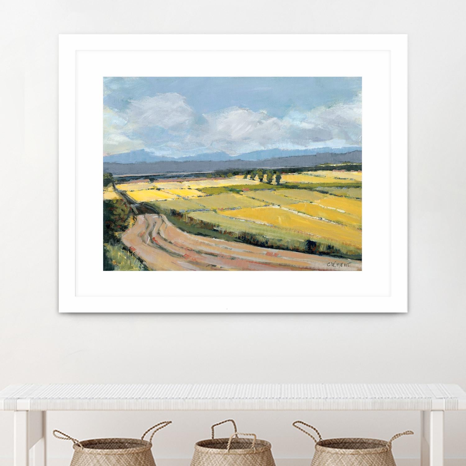 Summer Landscape by Jacques Clement on GIANT ART - pink landscape artistes du québec