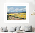 Summer Landscape by Jacques Clement on GIANT ART - pink landscape artistes du québec