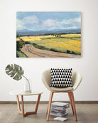 Summer Landscape by Jacques Clement on GIANT ART - pink landscape artistes du québec