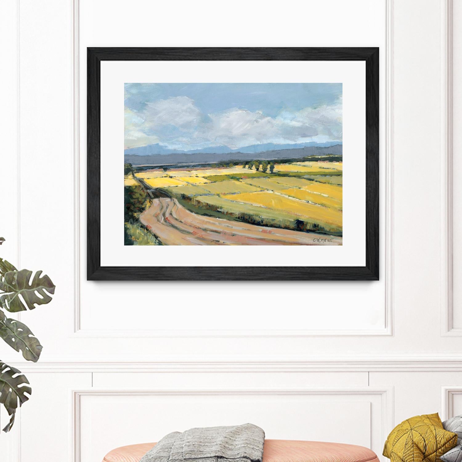 Summer Landscape by Jacques Clement on GIANT ART - pink landscape artistes du québec