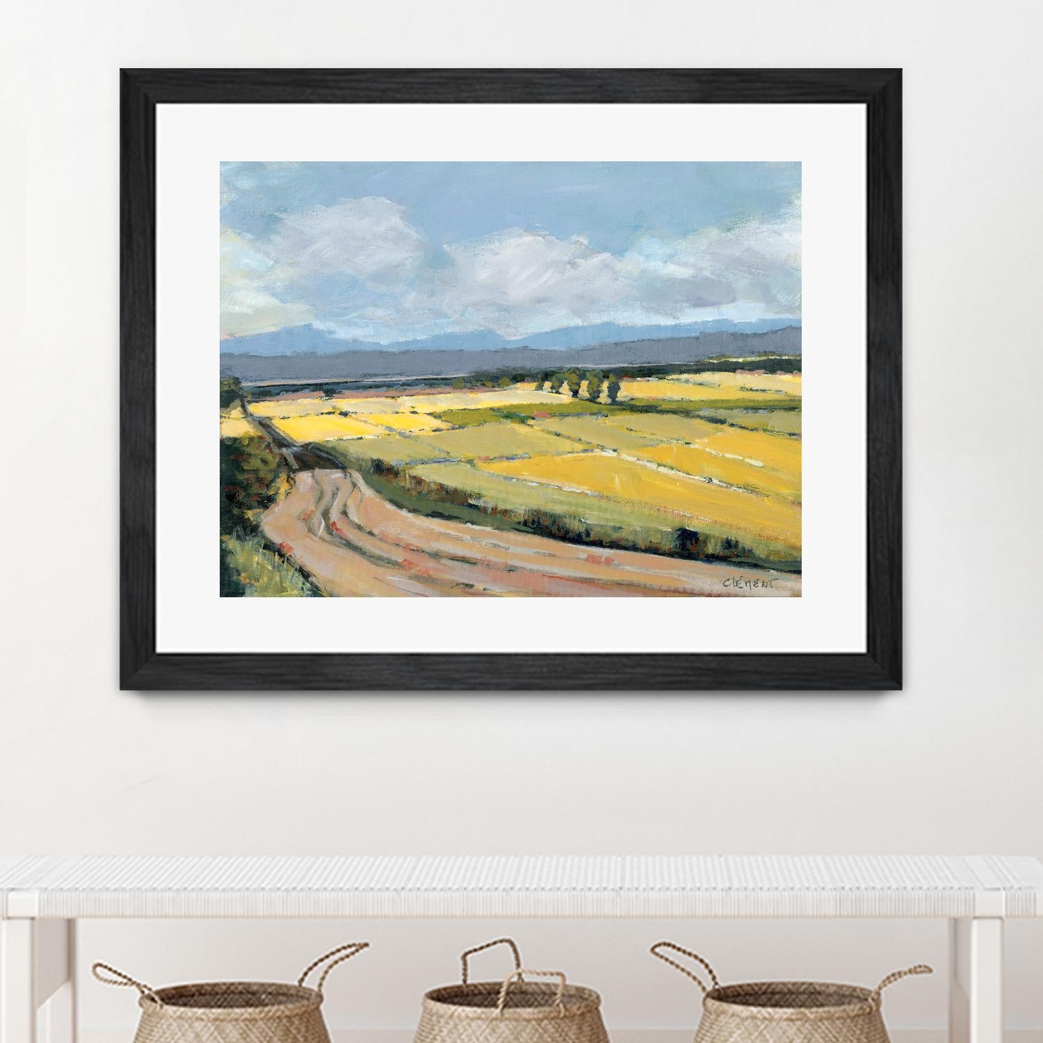 Summer Landscape by Jacques Clement on GIANT ART - pink landscape artistes du québec