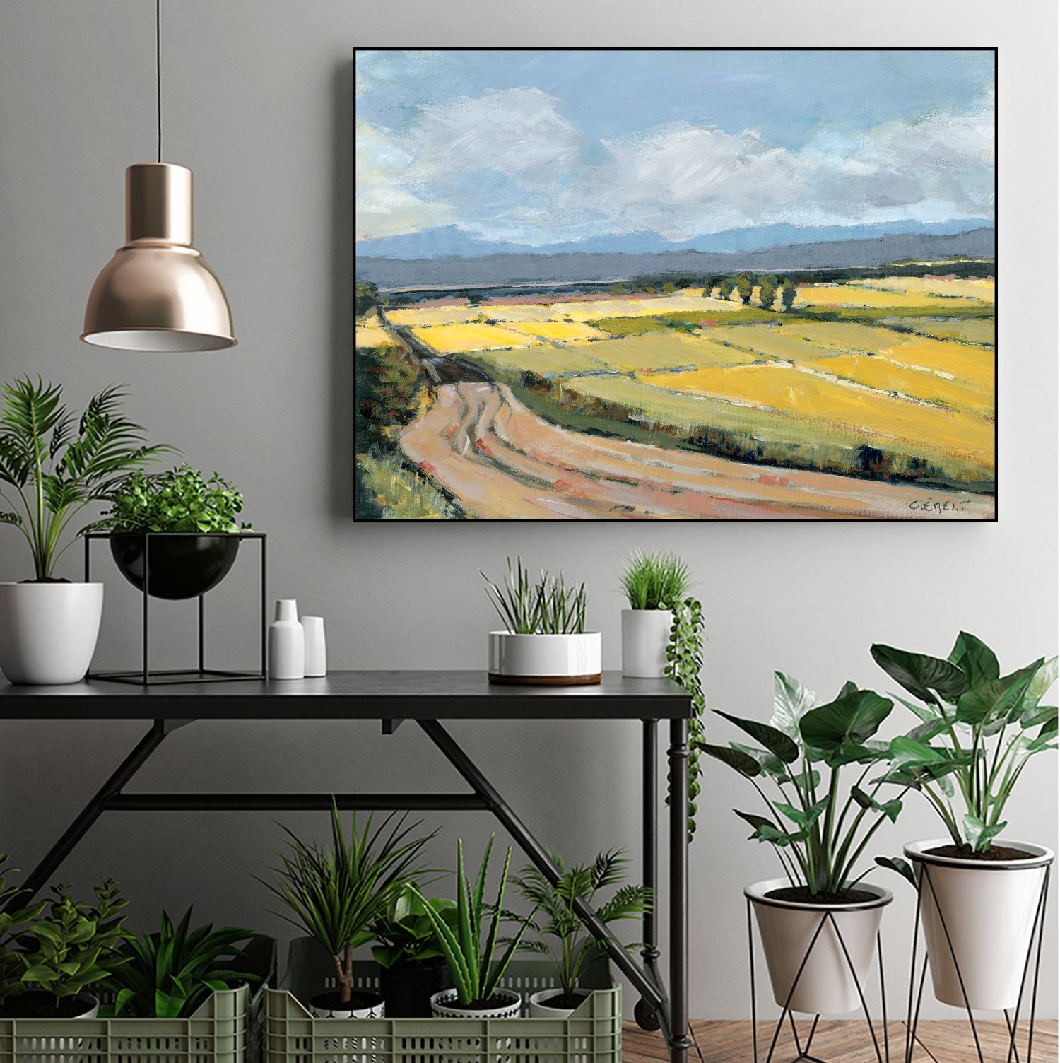 Summer Landscape by Jacques Clement on GIANT ART - blue landscape