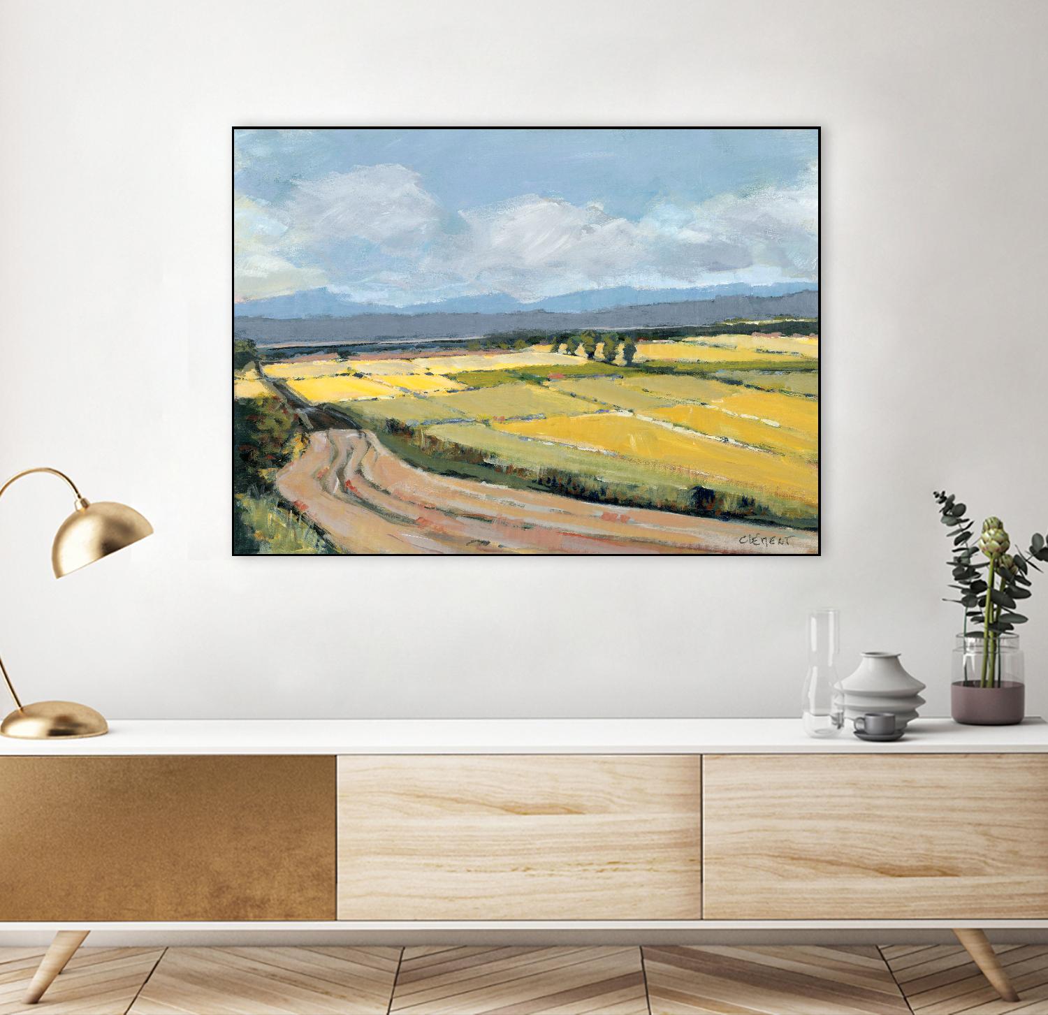 Summer Landscape by Jacques Clement on GIANT ART - blue landscape