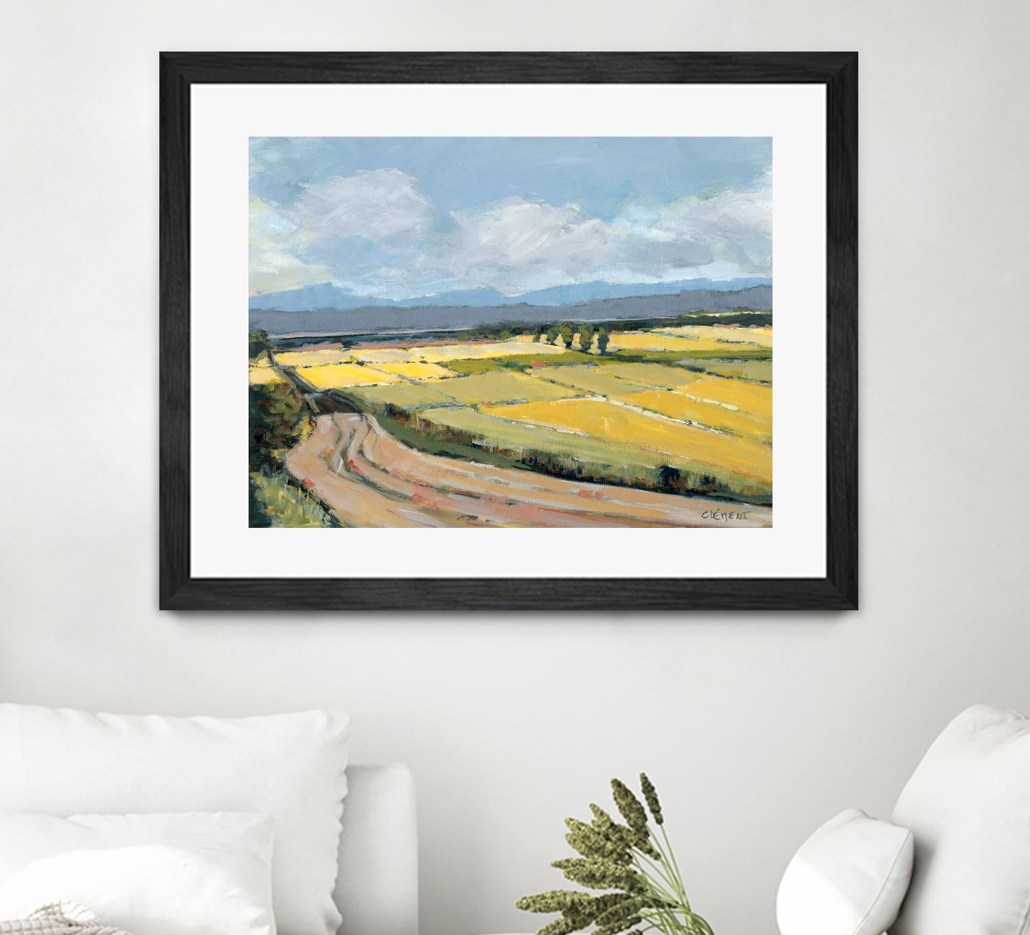 Summer Landscape by Jacques Clement on GIANT ART - pink landscape artistes du québec