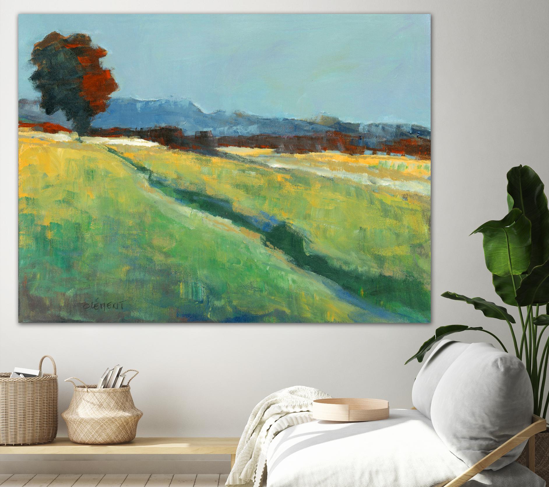 The red tree by Jacques Clement on GIANT ART - blue landscape