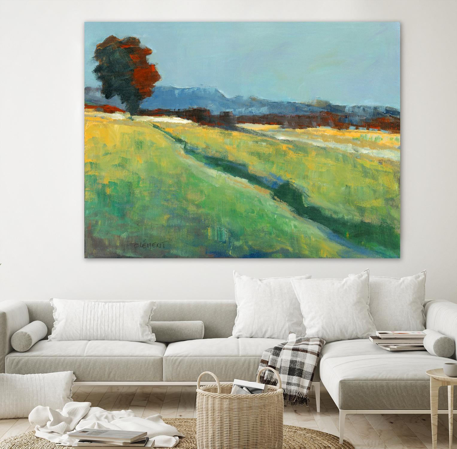 The red tree by Jacques Clement on GIANT ART - blue landscape