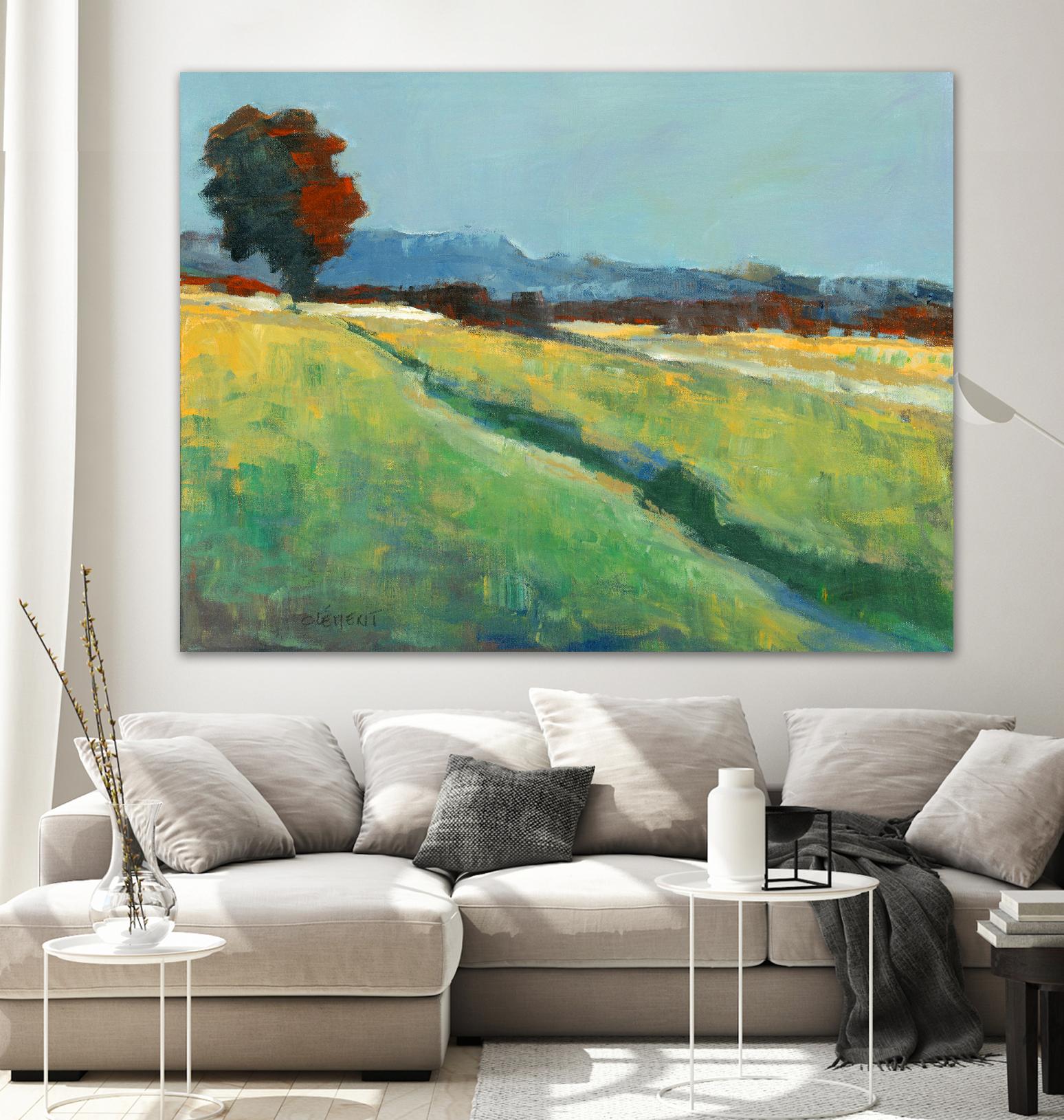 The red tree by Jacques Clement on GIANT ART - blue landscape