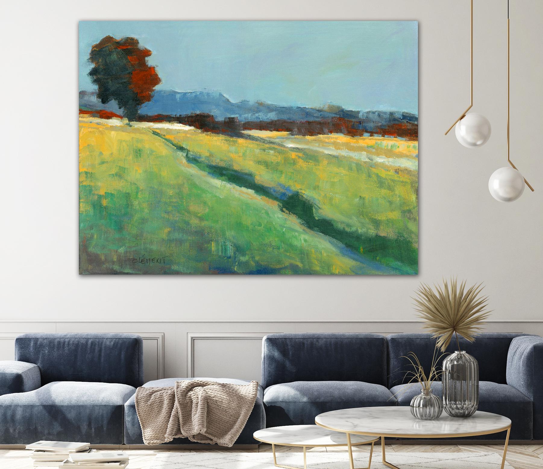 The red tree by Jacques Clement on GIANT ART - blue landscape