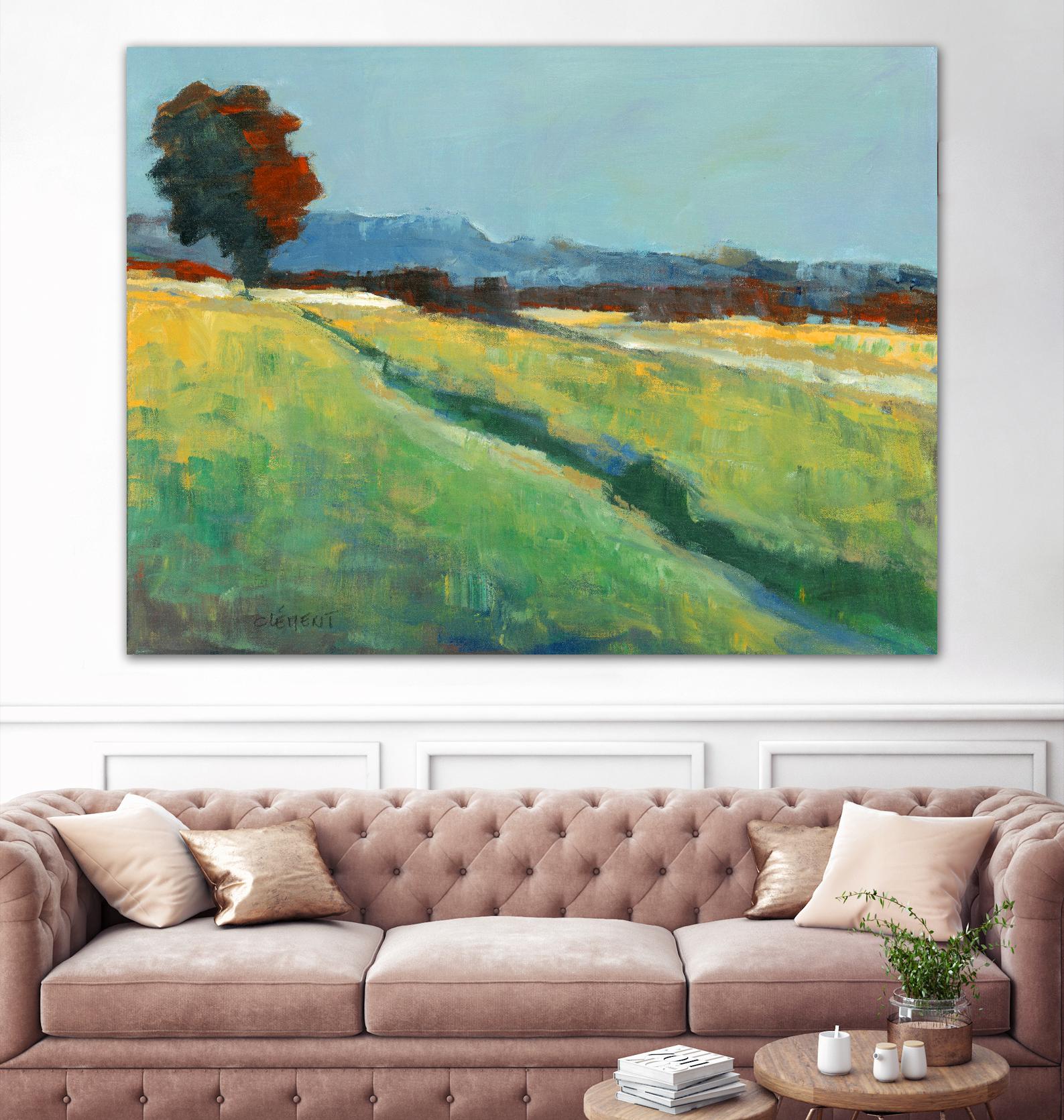 The red tree by Jacques Clement on GIANT ART - blue landscape