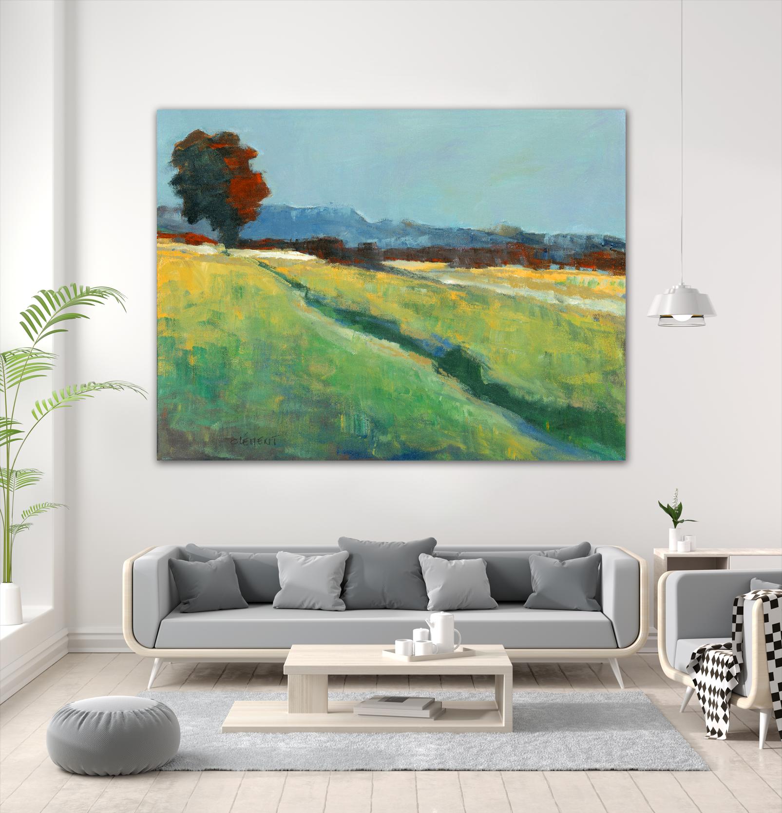 The red tree by Jacques Clement on GIANT ART - blue landscape