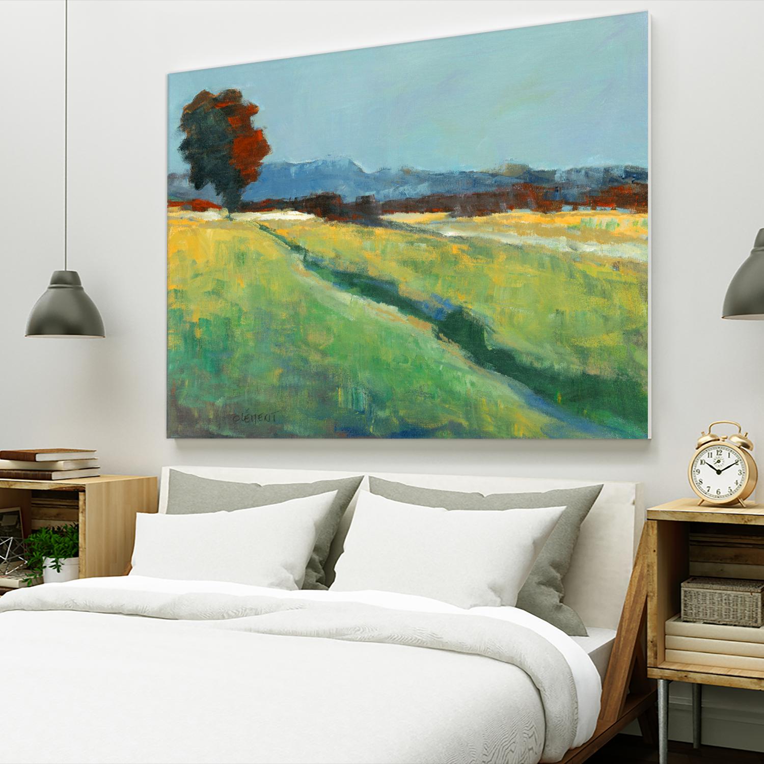 The red tree by Jacques Clement on GIANT ART - blue landscape