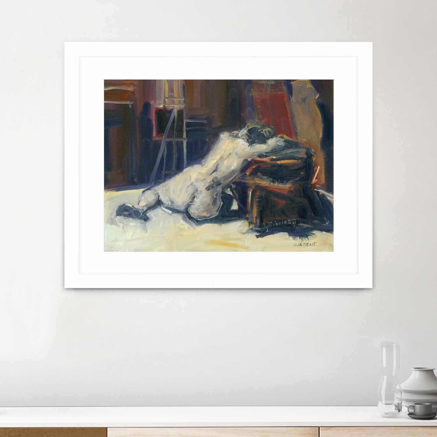 Lyrsa by Jacques Clement on GIANT ART - beige figurative corps nu