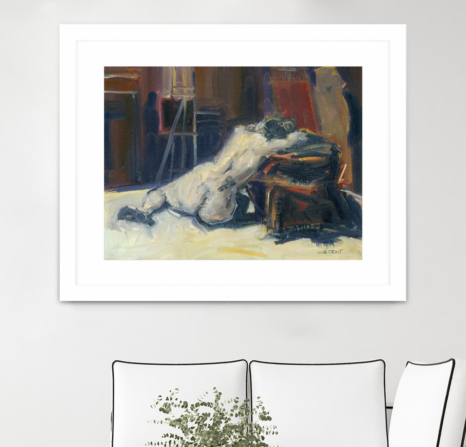 Lyrsa by Jacques Clement on GIANT ART - beige figurative corps nu