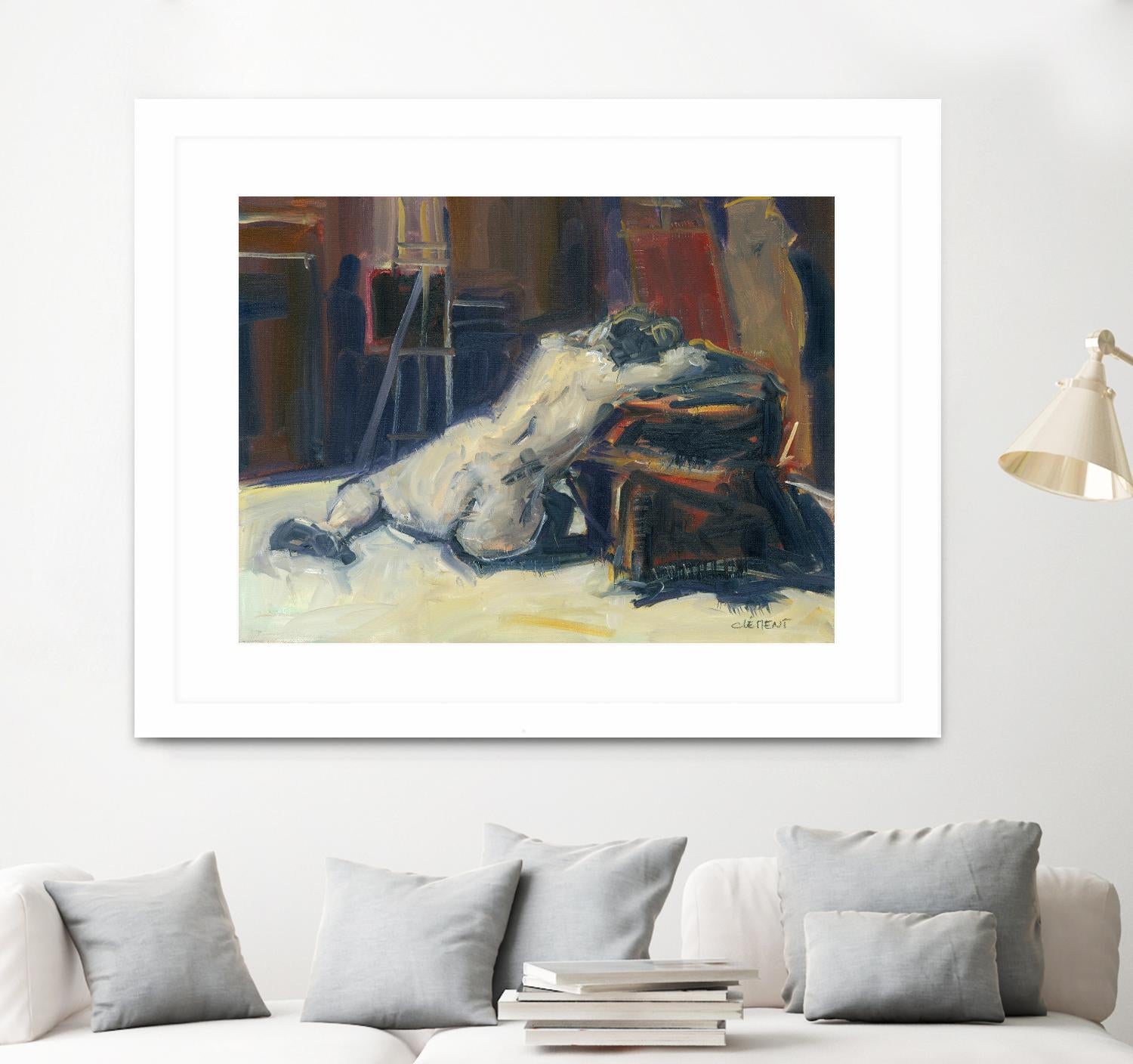 Lyrsa by Jacques Clement on GIANT ART - beige figurative corps nu