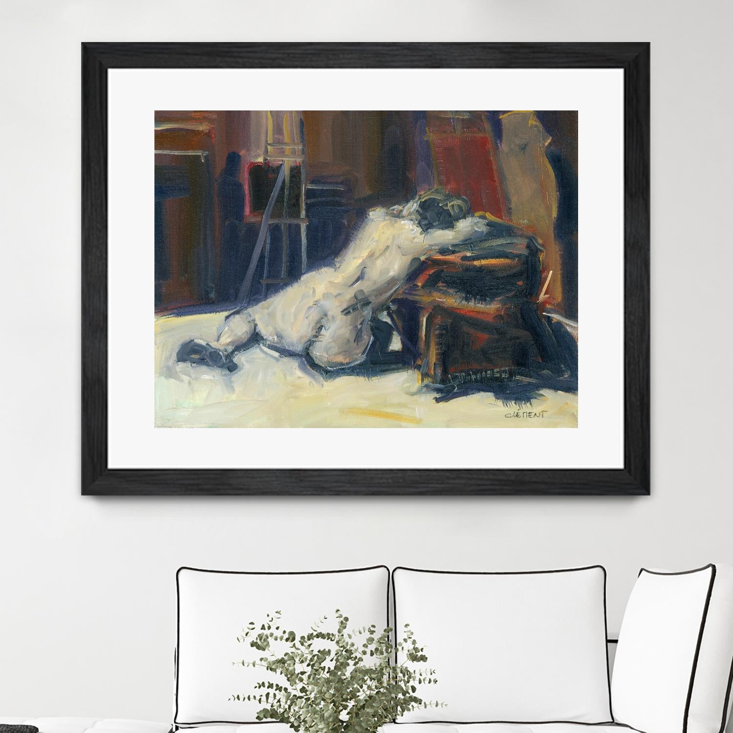 Lyrsa by Jacques Clement on GIANT ART - beige figurative corps nu