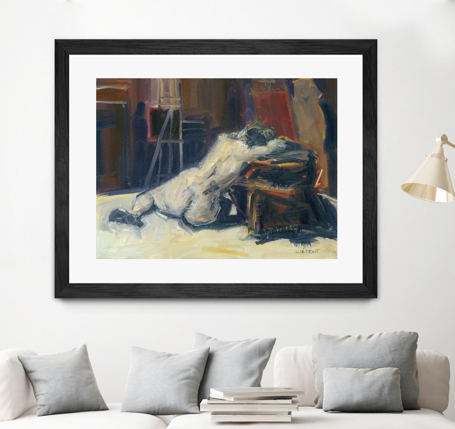 Lyrsa by Jacques Clement on GIANT ART - beige figurative corps nu