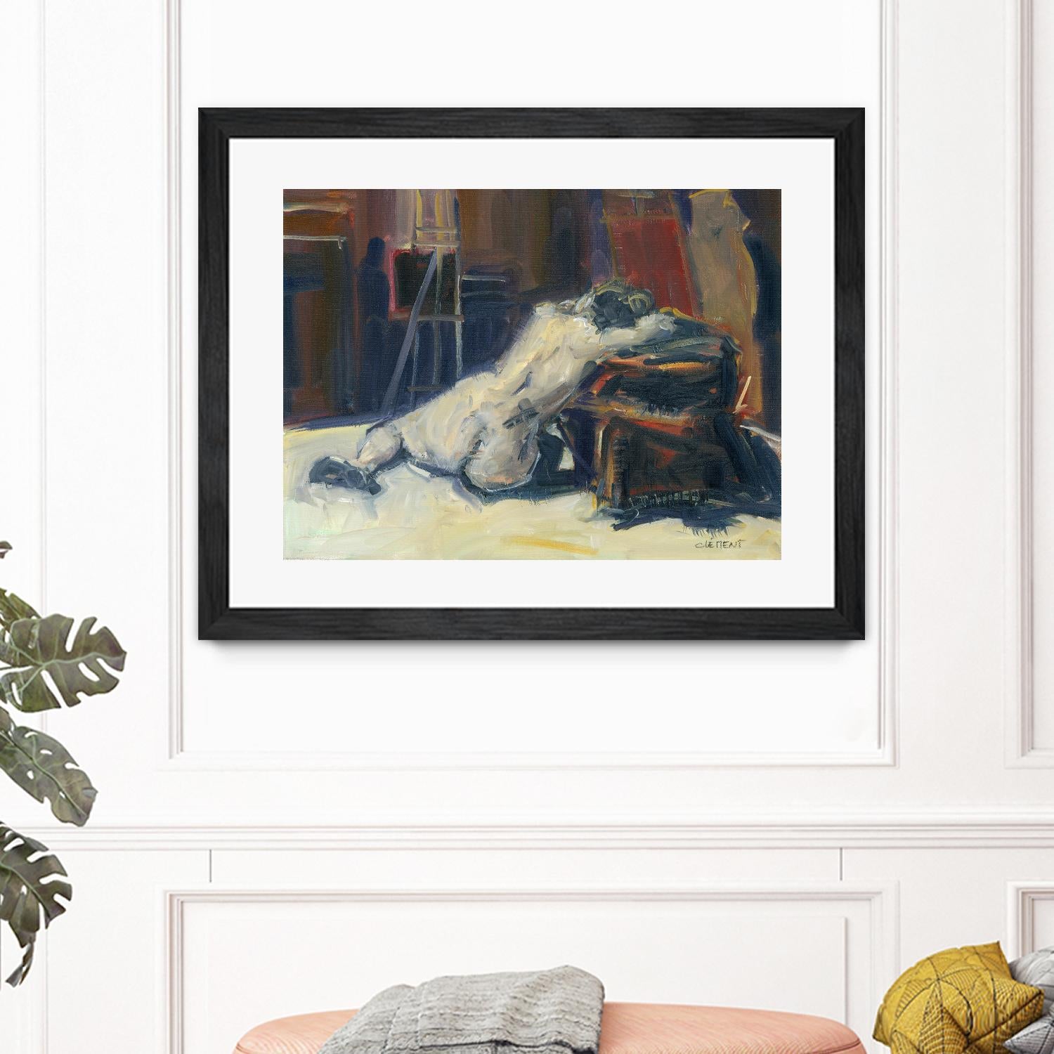 Lyrsa by Jacques Clement on GIANT ART - beige figurative corps nu