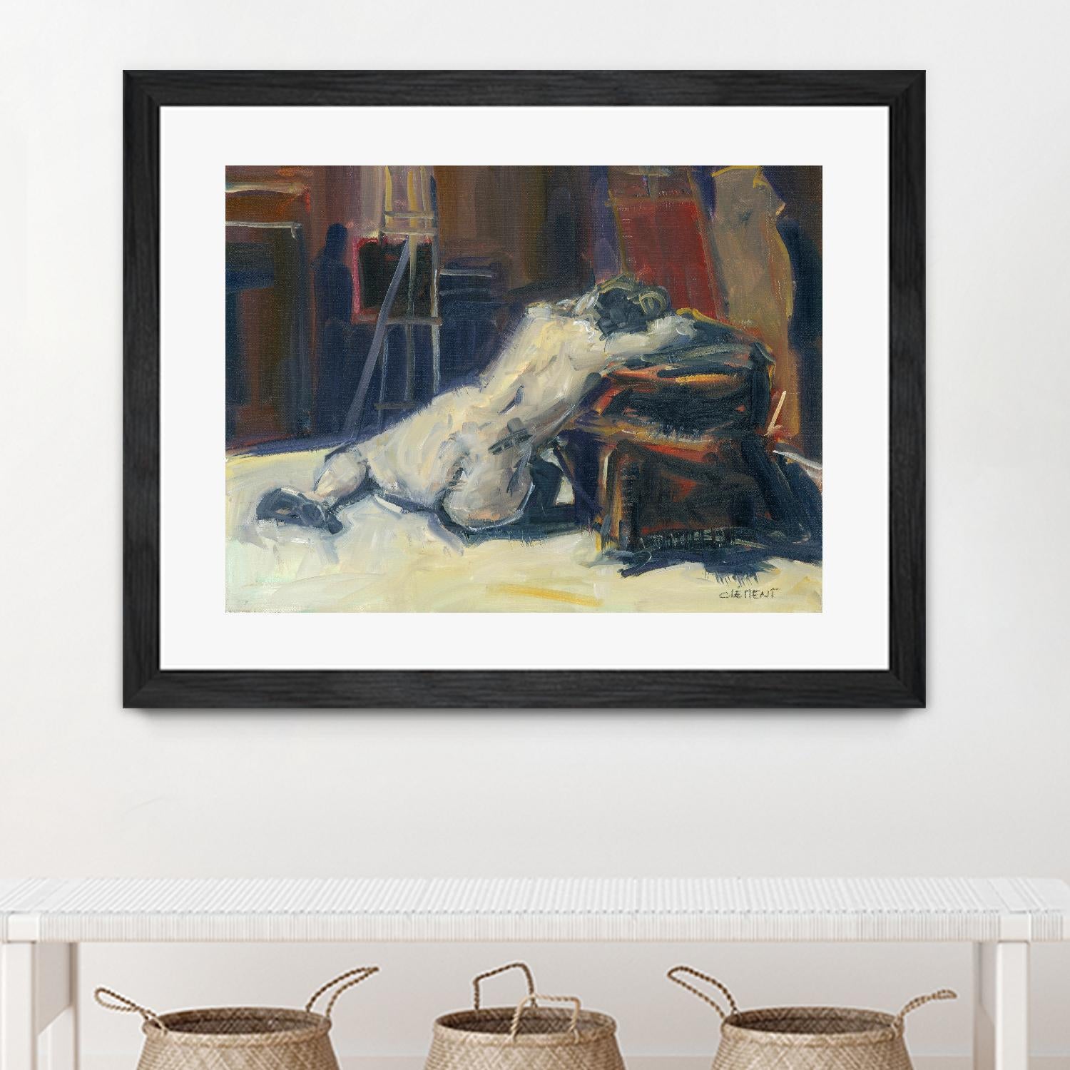 Lyrsa by Jacques Clement on GIANT ART - beige figurative corps nu