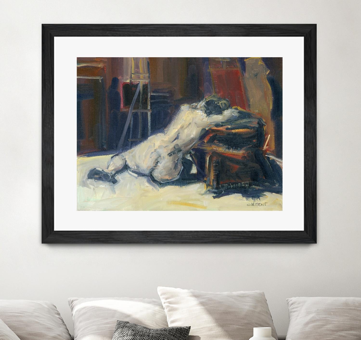 Lyrsa by Jacques Clement on GIANT ART - beige figurative corps nu