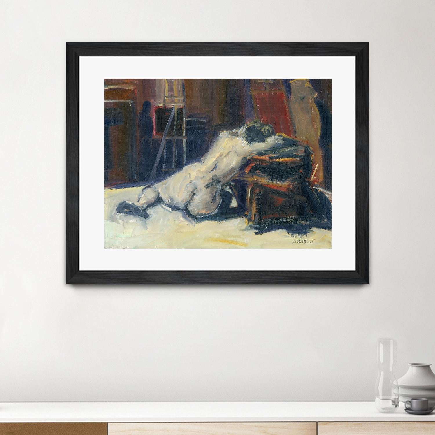 Lyrsa by Jacques Clement on GIANT ART - beige figurative corps nu