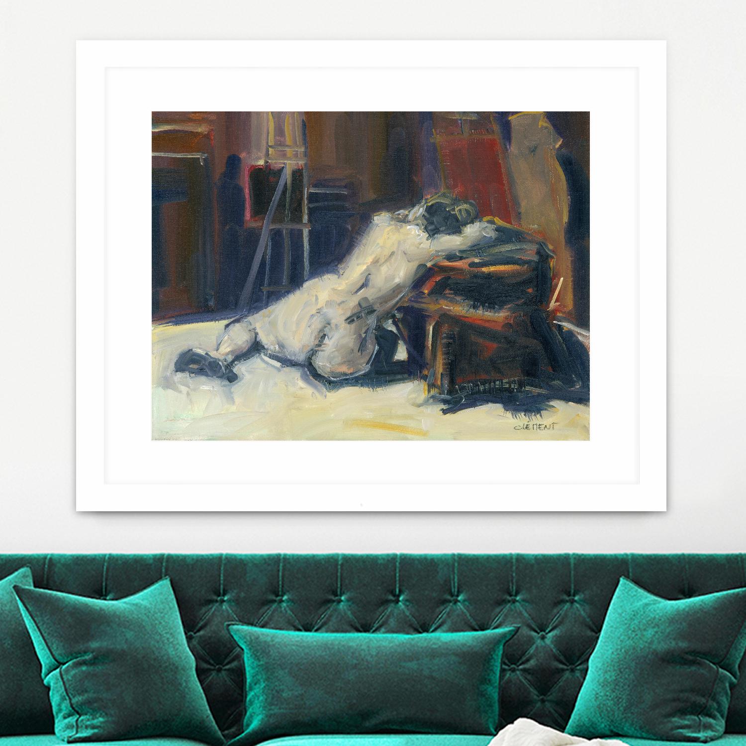 Lyrsa by Jacques Clement on GIANT ART - beige figurative corps nu