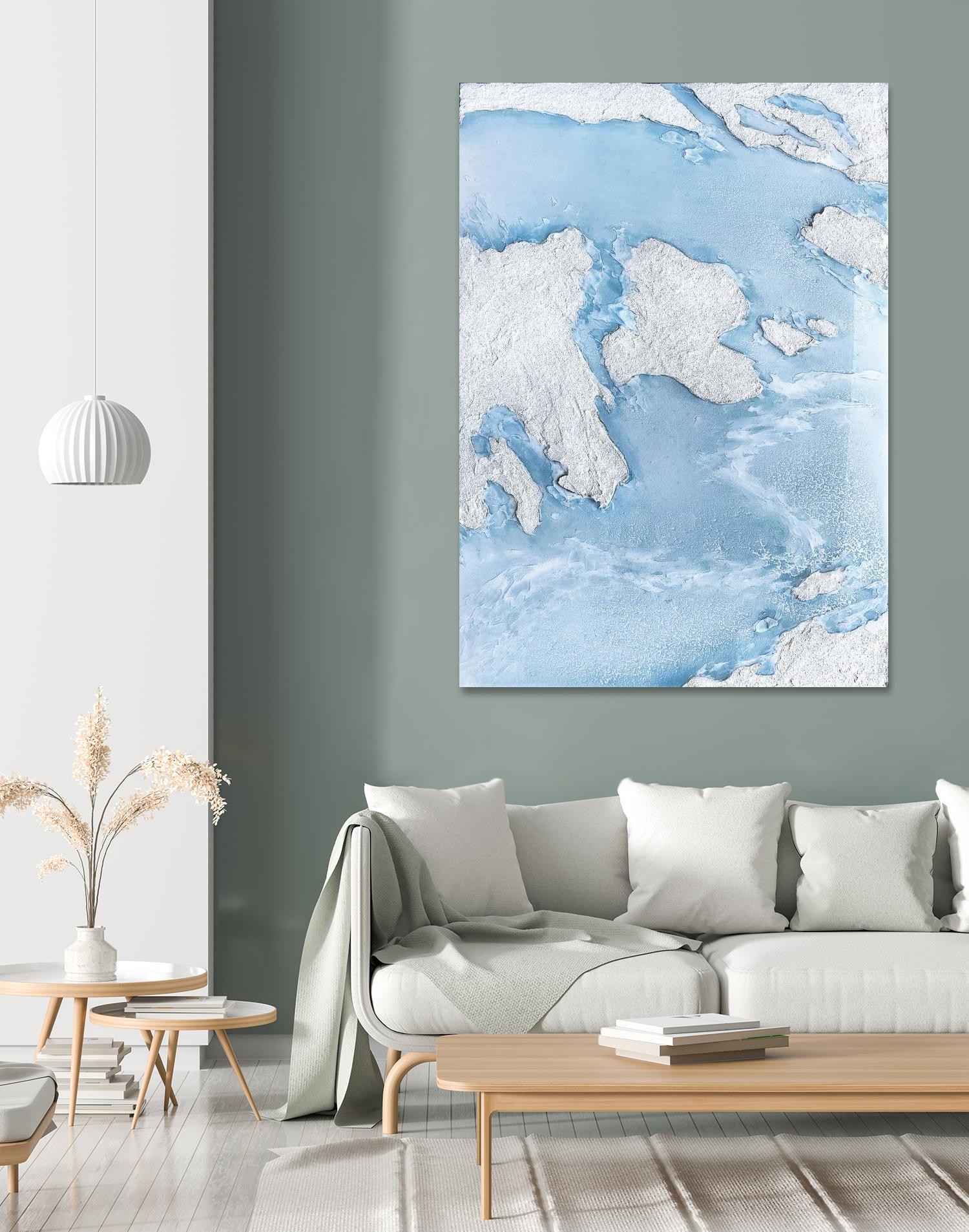 Purple Wave by Alyson Mccrink on GIANT ART - blue abstract liquide