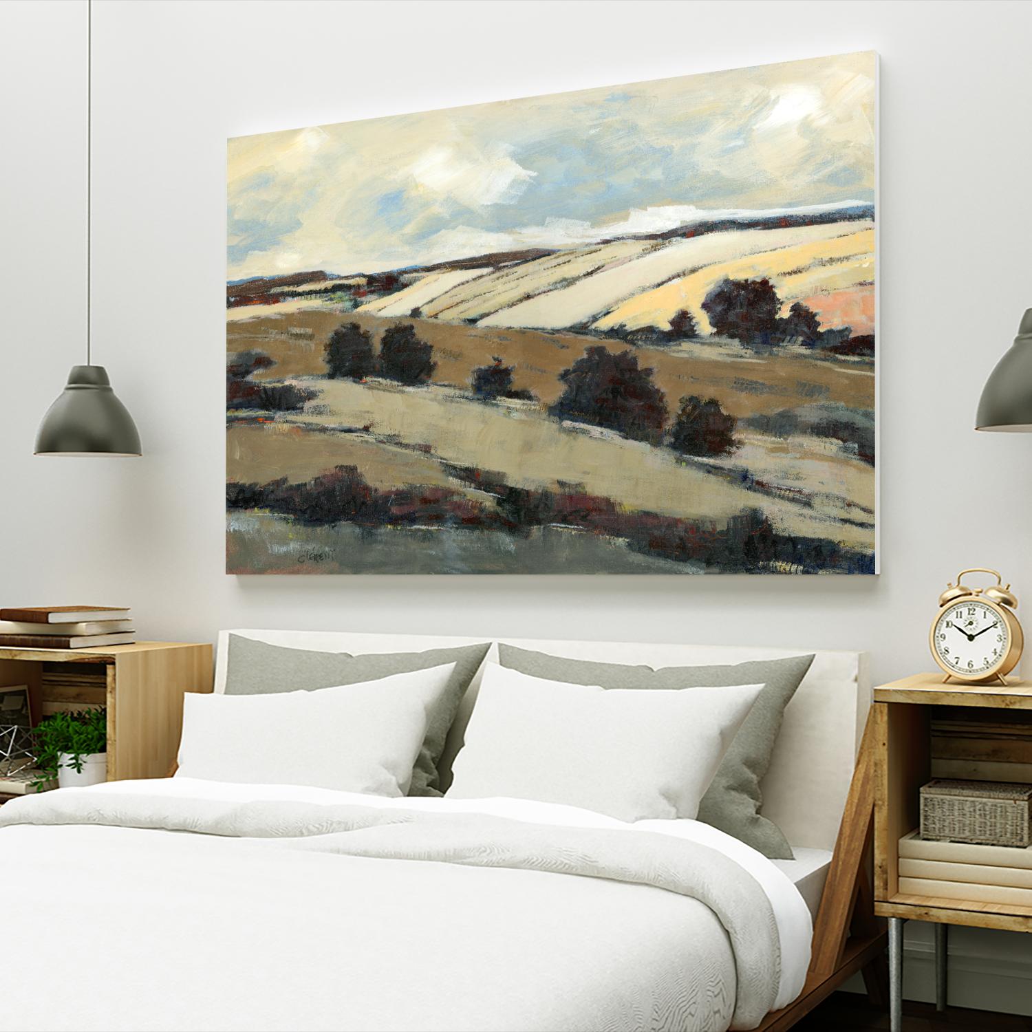 Serene Landscape 1 by Jacques Clement on GIANT ART - beige landscape champs