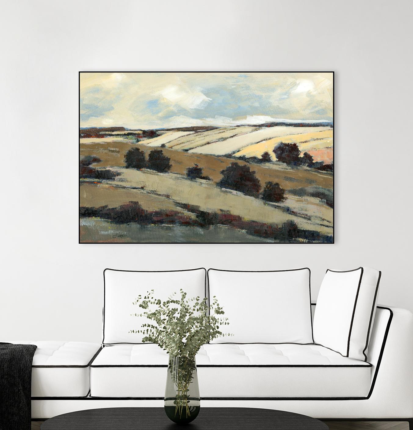 Serene Landscape 1 by Jacques Clement on GIANT ART - beige landscape champs