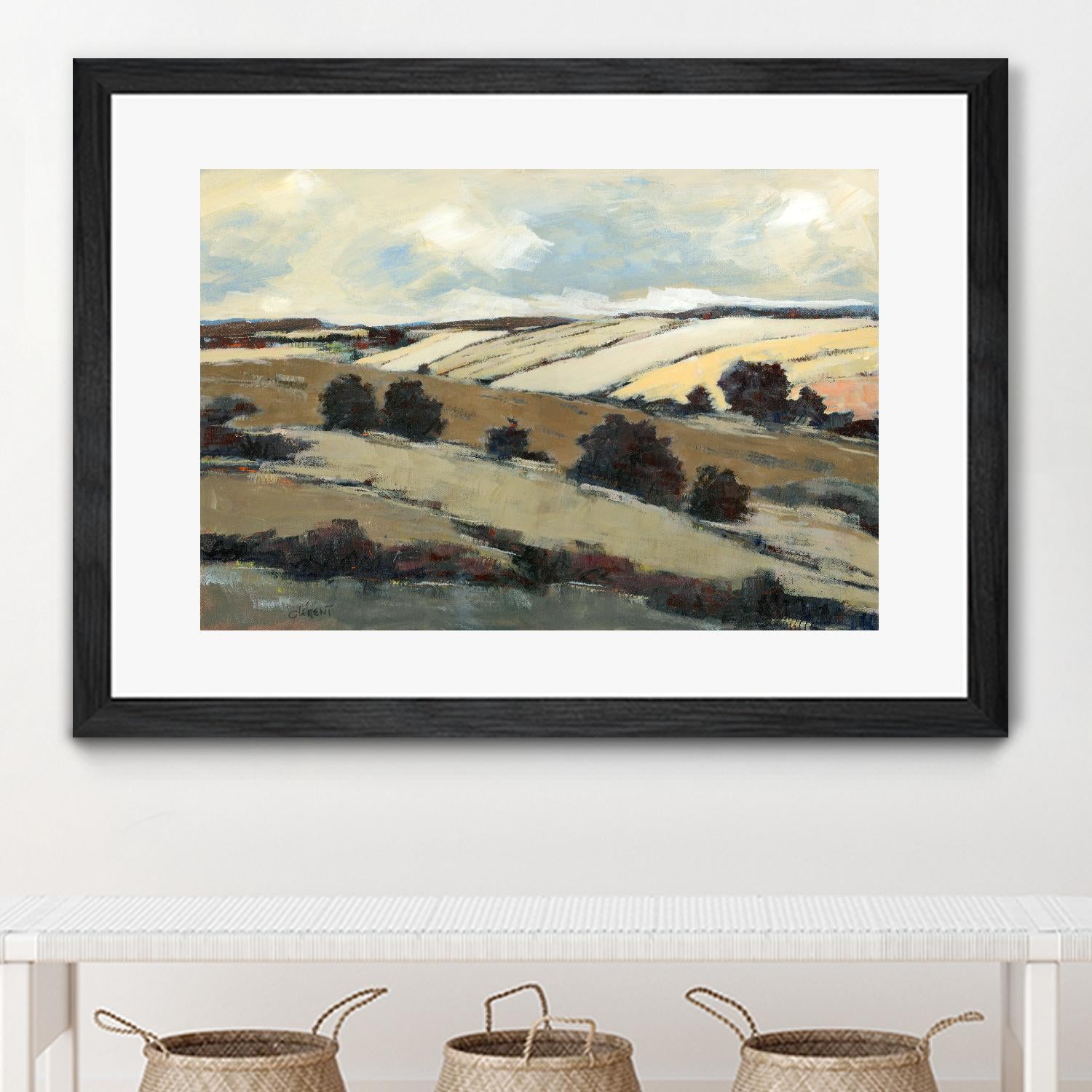 Serene Landscape 1 by Jacques Clement on GIANT ART - beige landscape champs