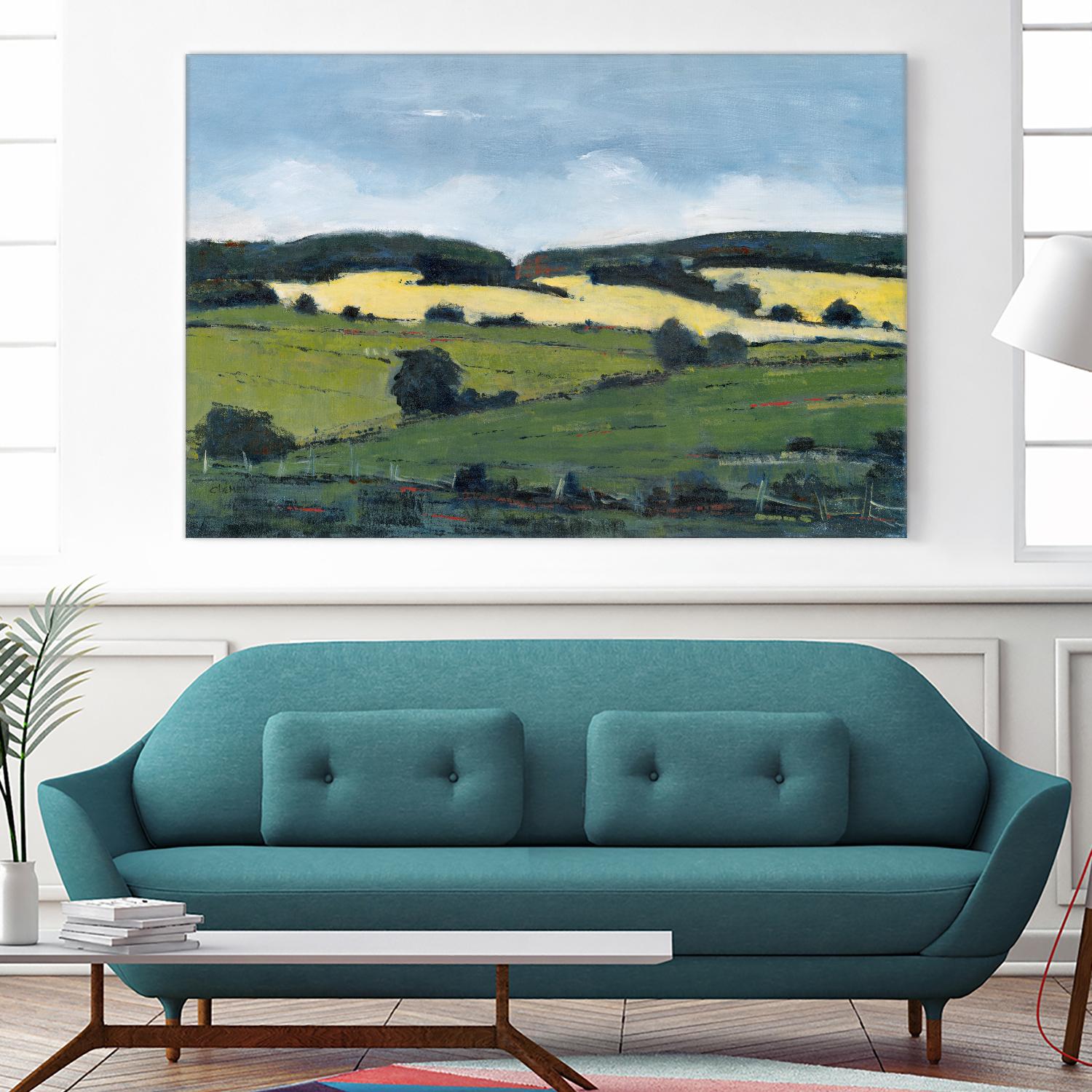 Serene Landscape 2 by Jacques Clement on GIANT ART - green landscape