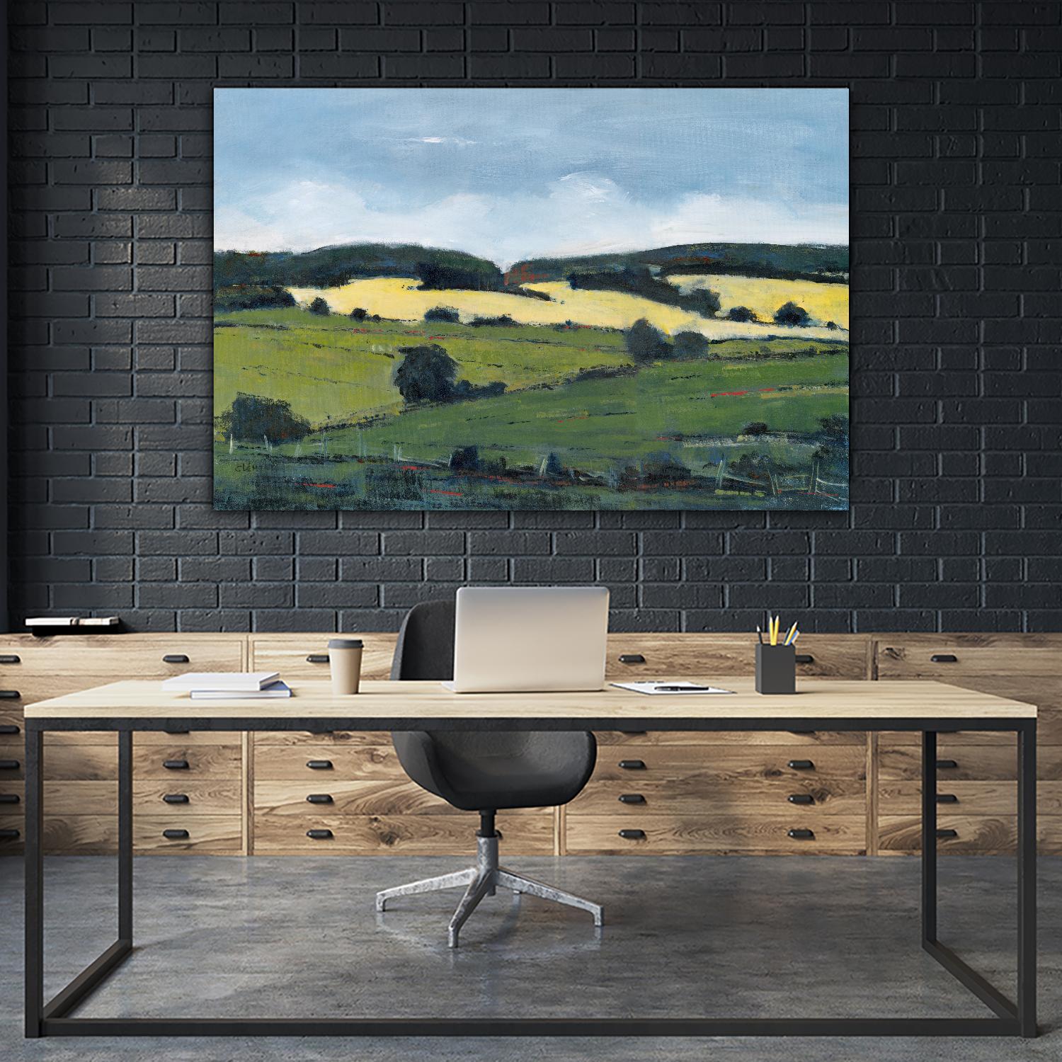 Serene Landscape 2 by Jacques Clement on GIANT ART - green landscape