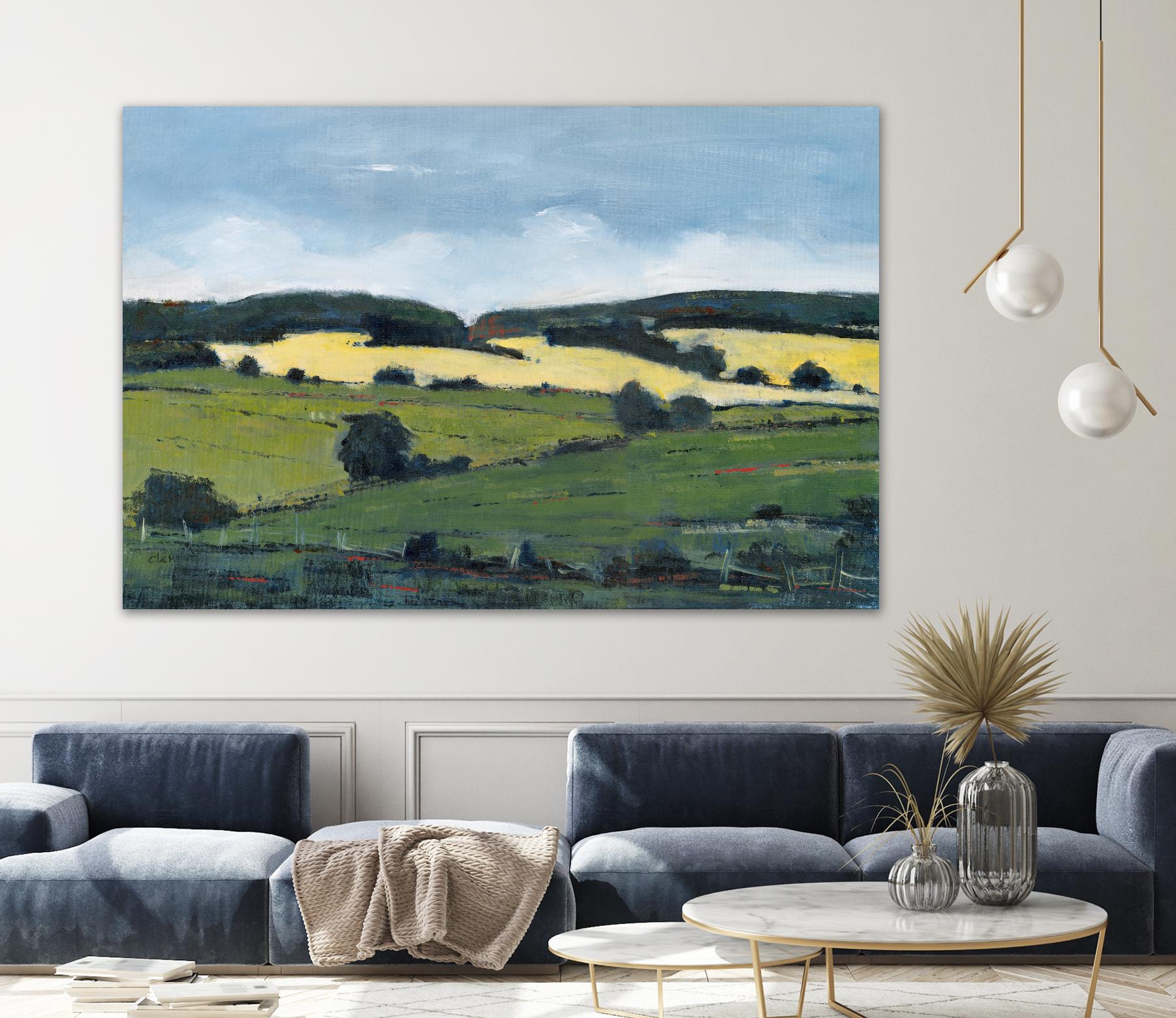 Serene Landscape 2 by Jacques Clement on GIANT ART - green landscape