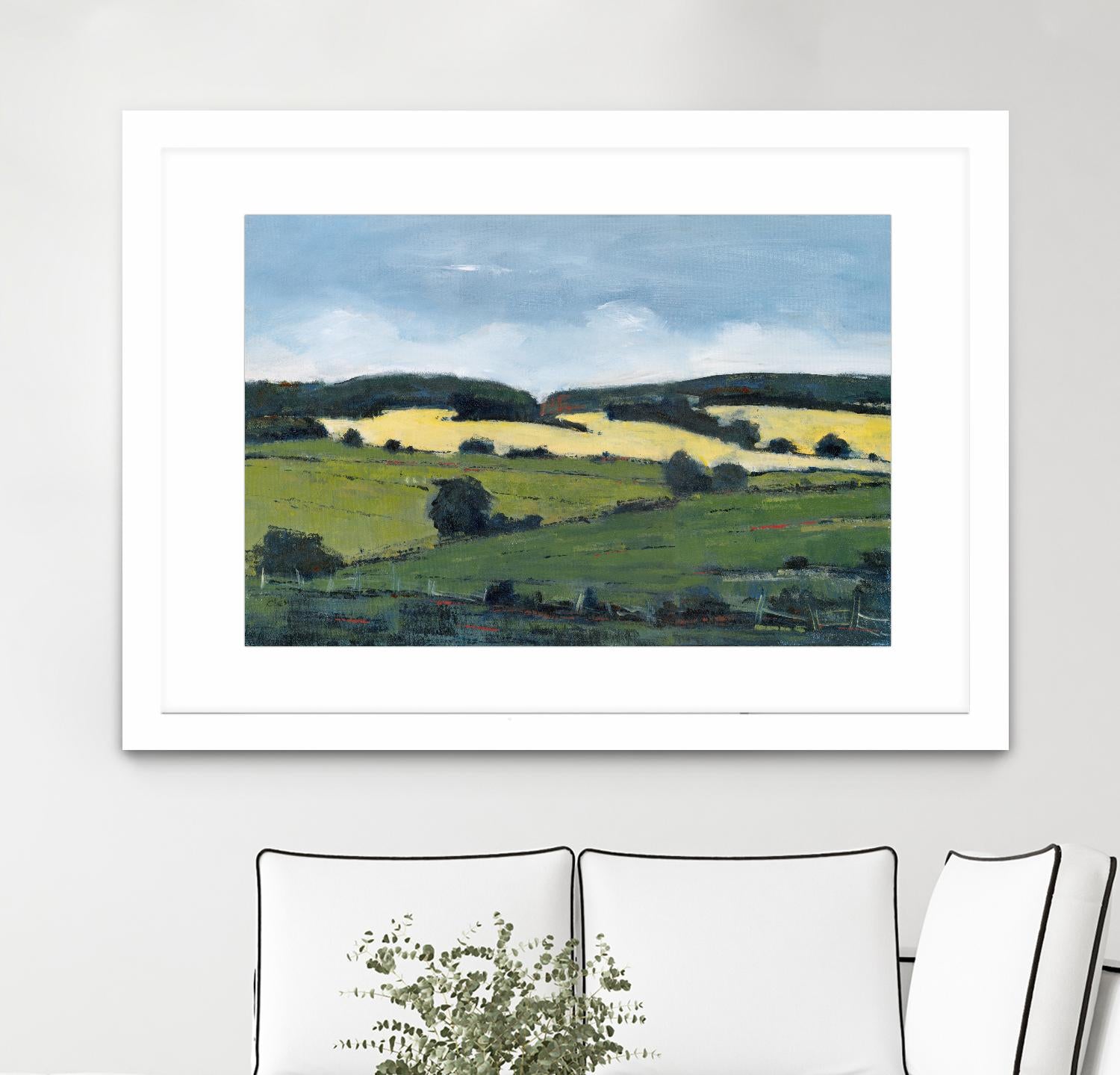 Serene Landscape 2 by Jacques Clement on GIANT ART - green landscape