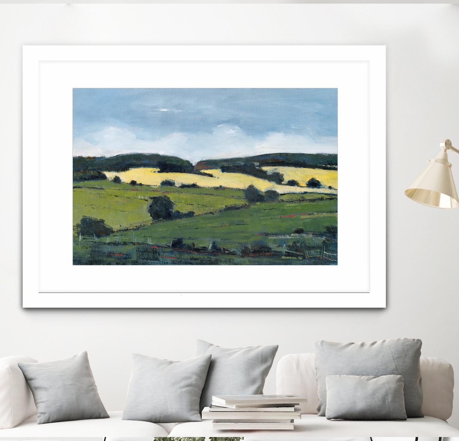 Serene Landscape 2 by Jacques Clement on GIANT ART - green landscape