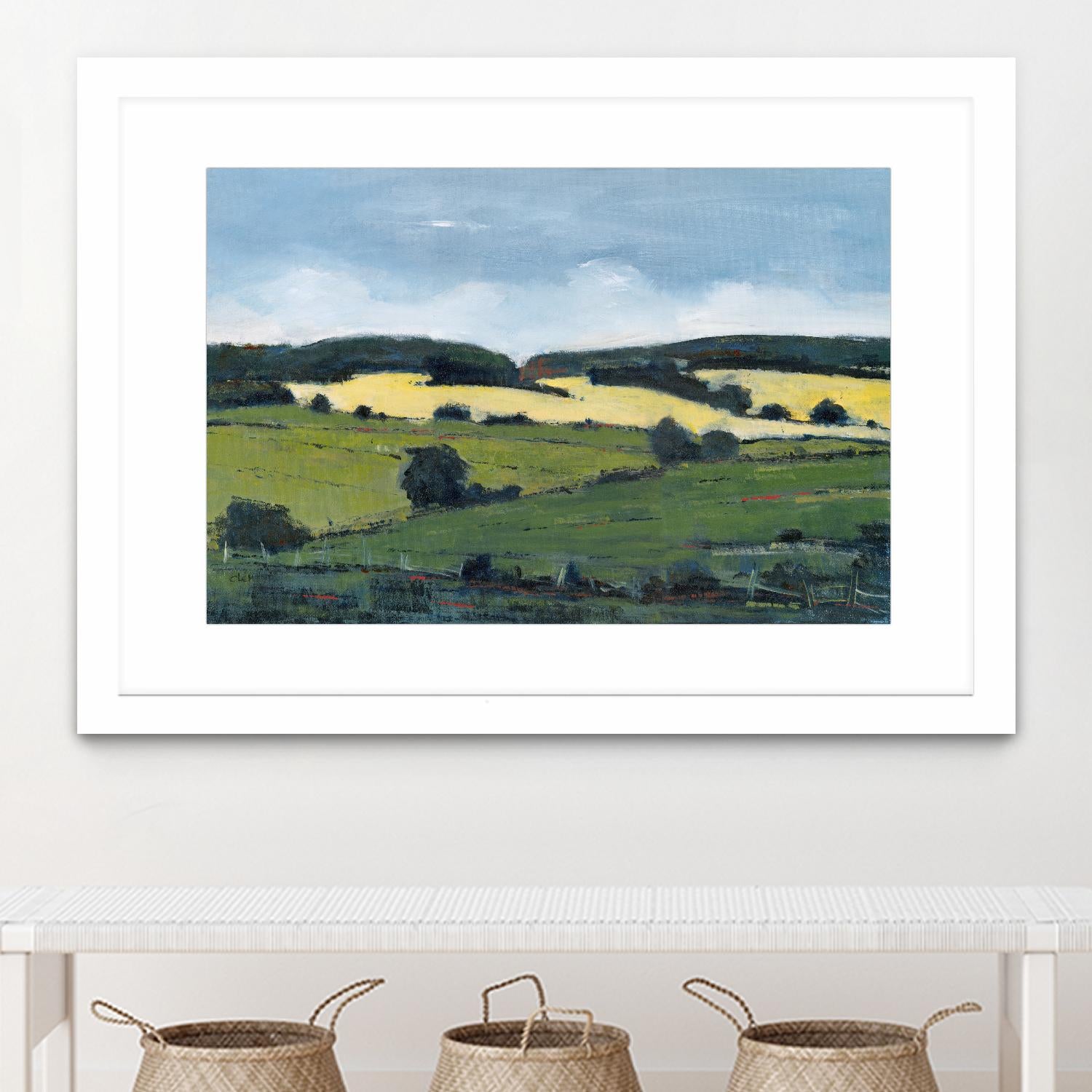 Serene Landscape 2 by Jacques Clement on GIANT ART - green landscape