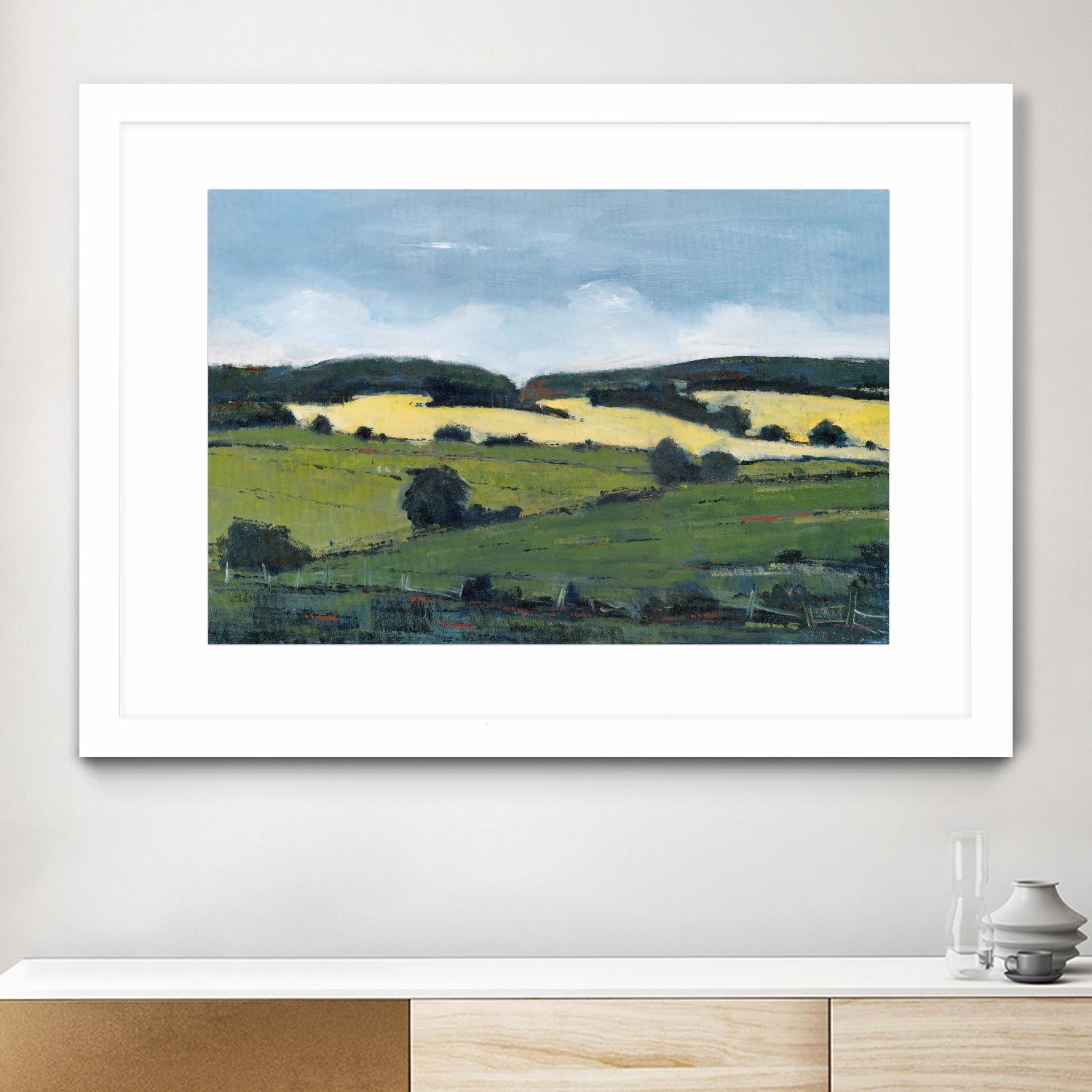 Serene Landscape 2 by Jacques Clement on GIANT ART - green landscape