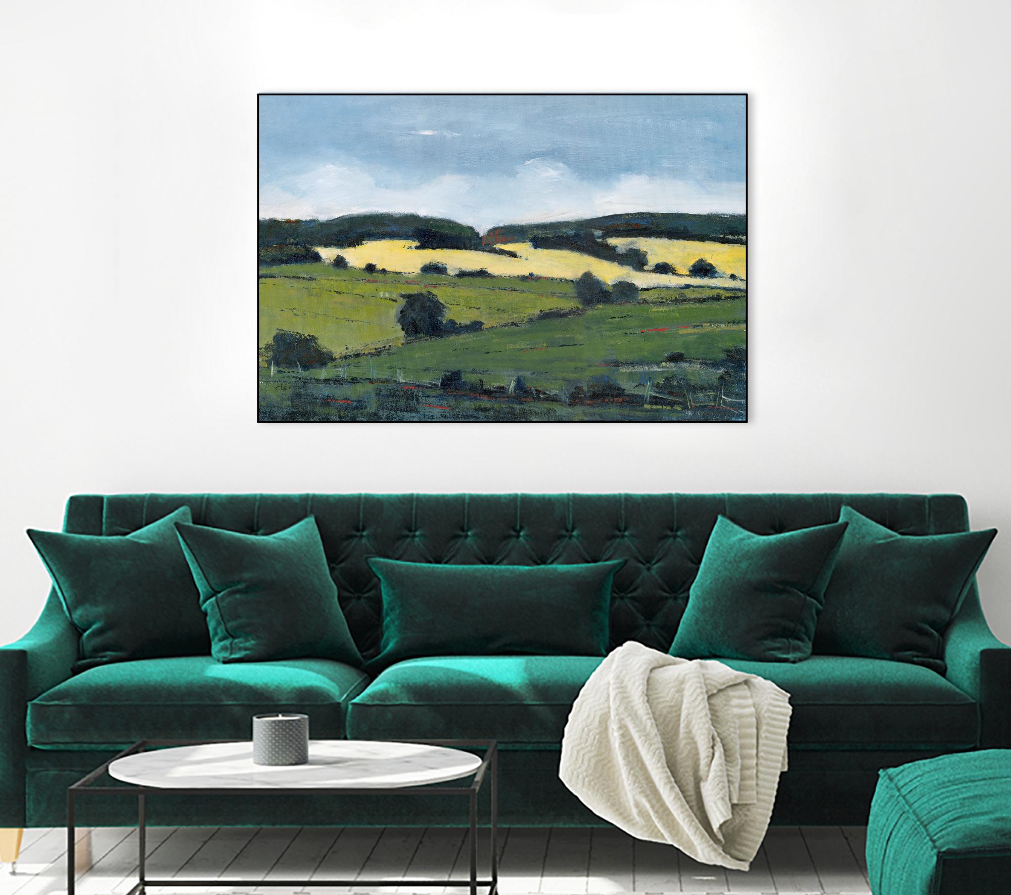 Serene Landscape 2 by Jacques Clement on GIANT ART - green landscape